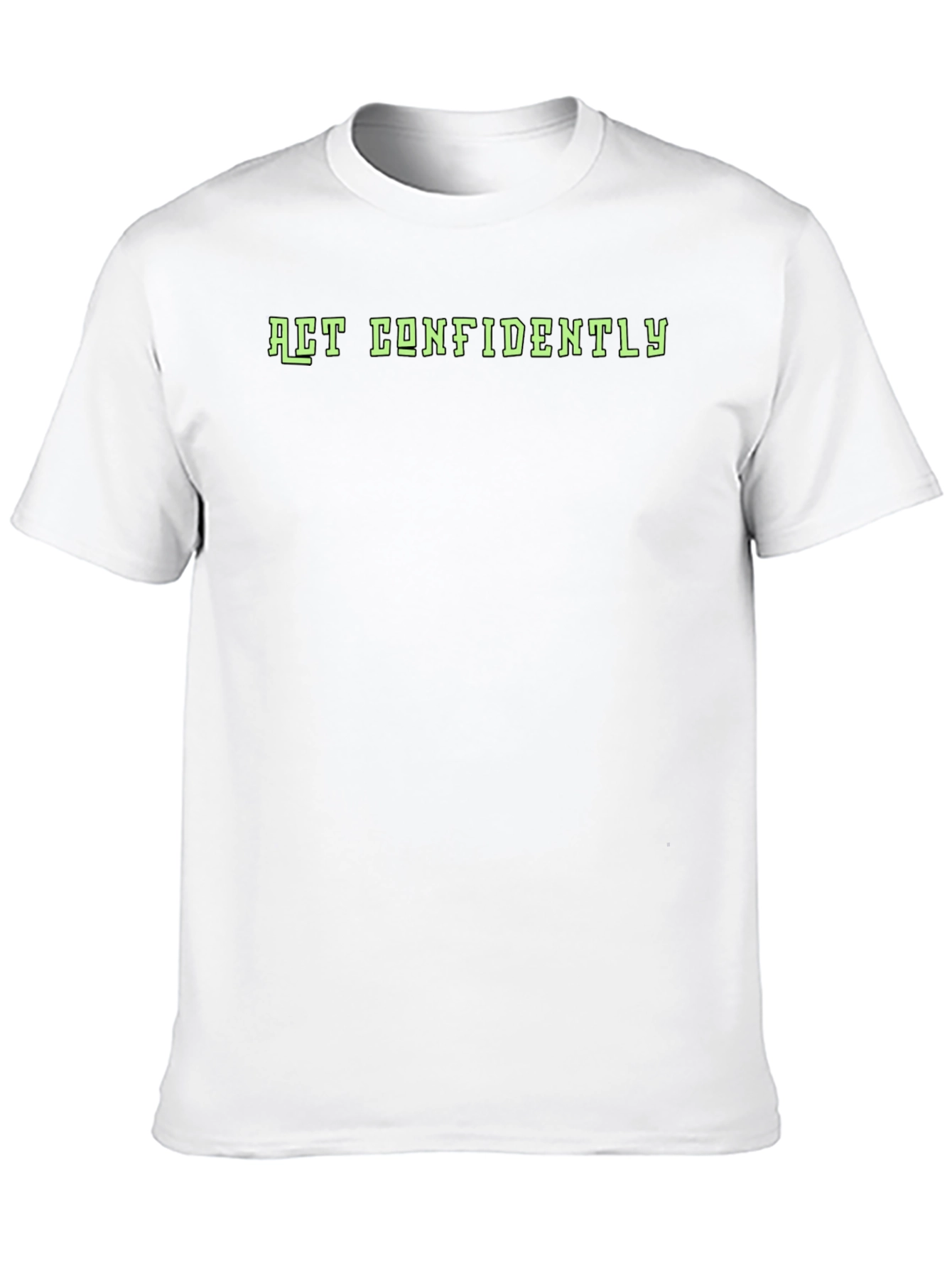 Act Confidently Graphic Tee - Mens Black T-Shirt