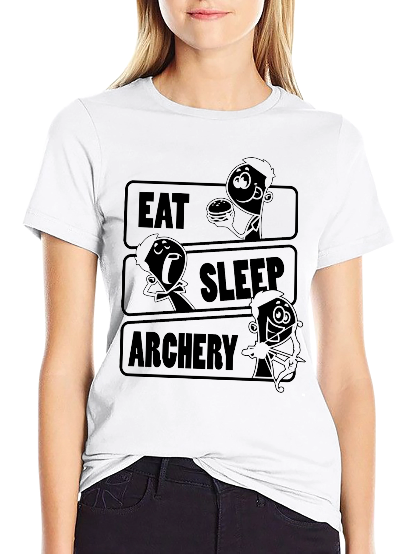Eat Sleep Archery Black Graphic Tee