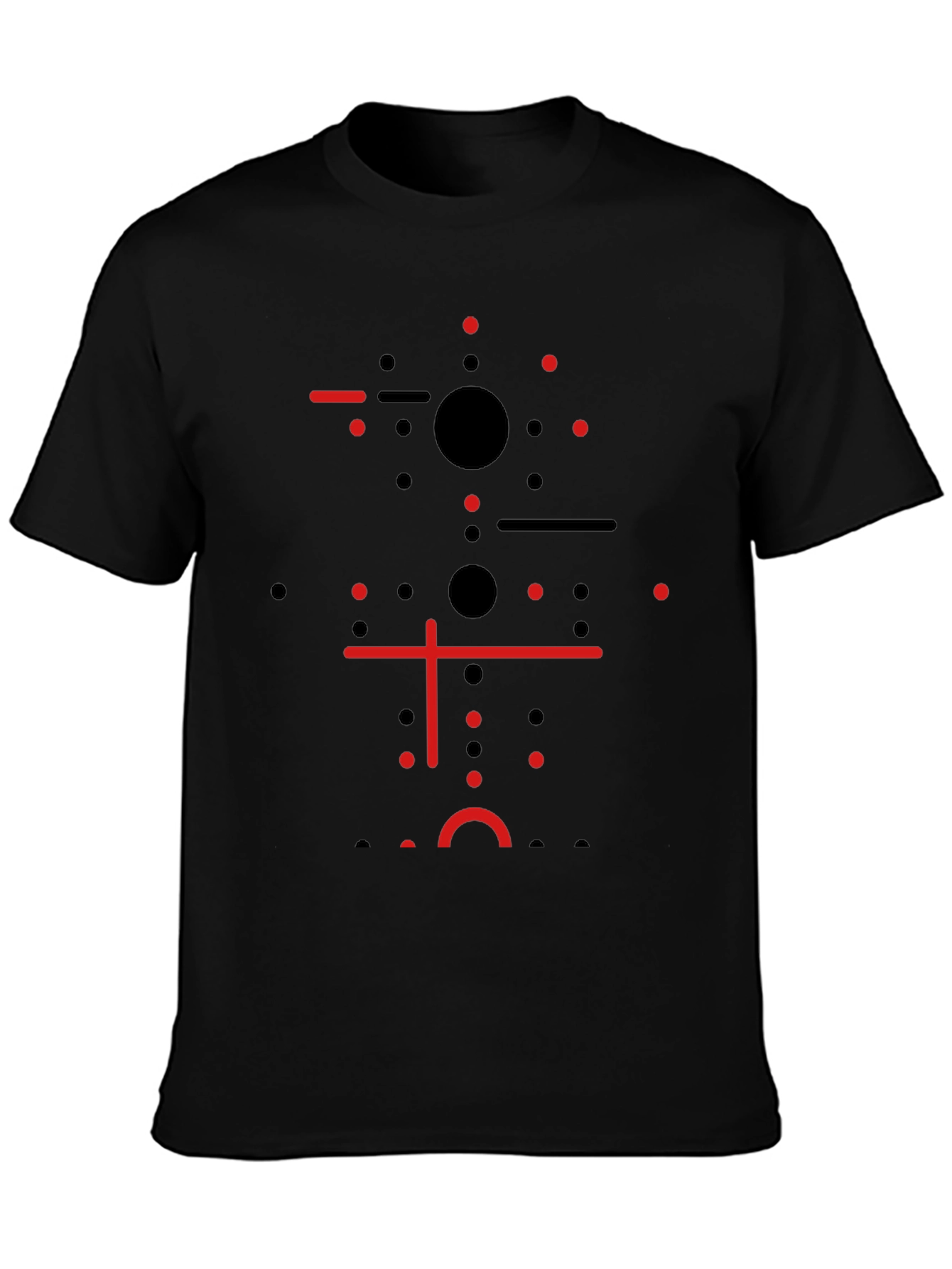 Abstract Geometric Graphic Print T-Shirt - Modern Style