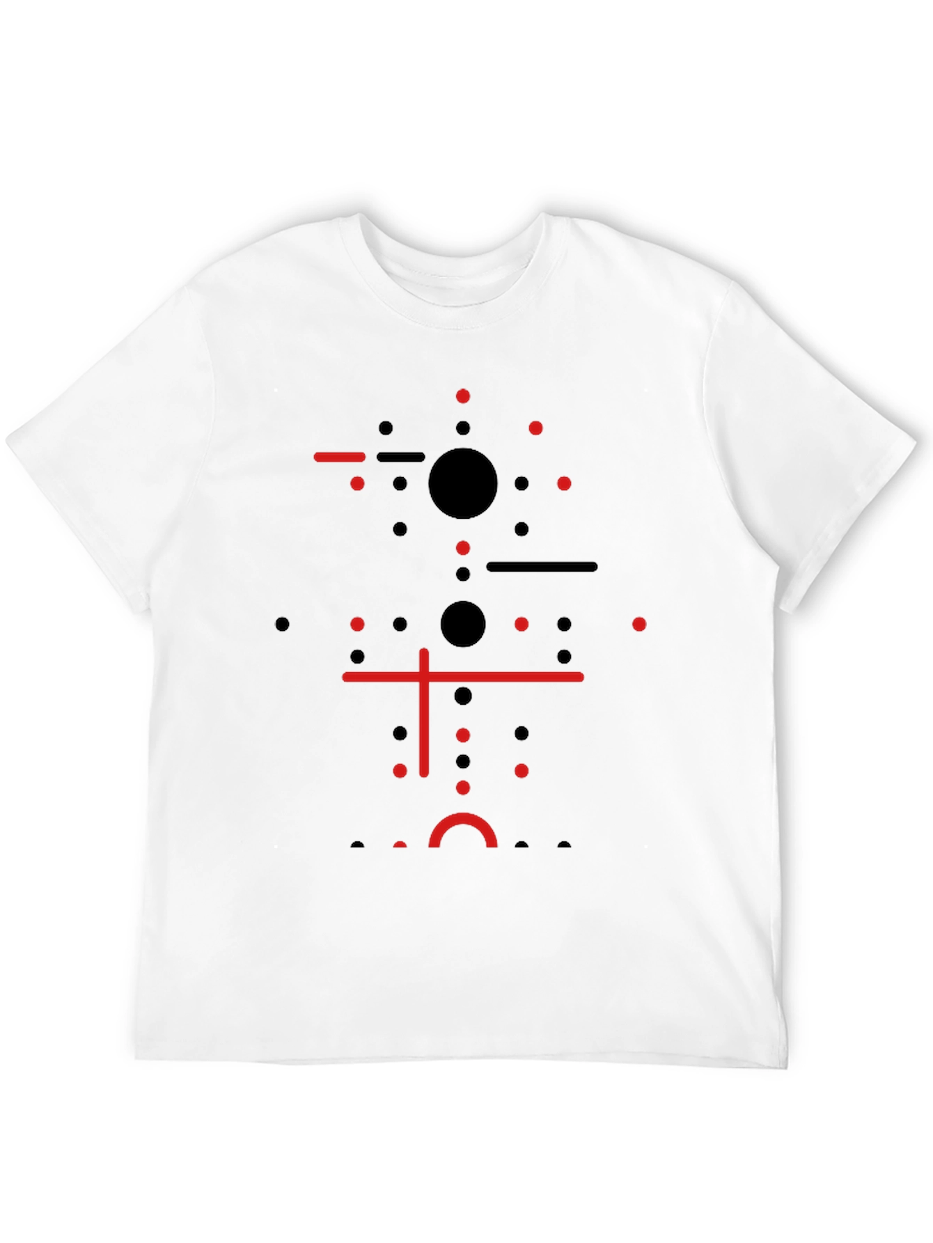 Abstract Geometric Graphic Print T-Shirt - Modern Style