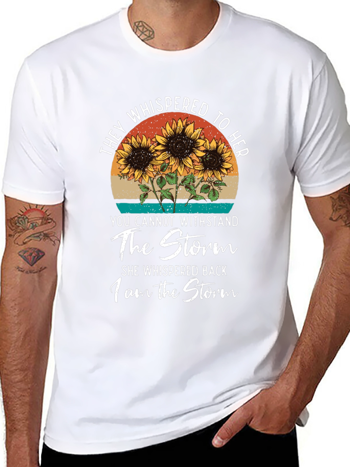 I Am The Storm Sunflower Graphic Tee