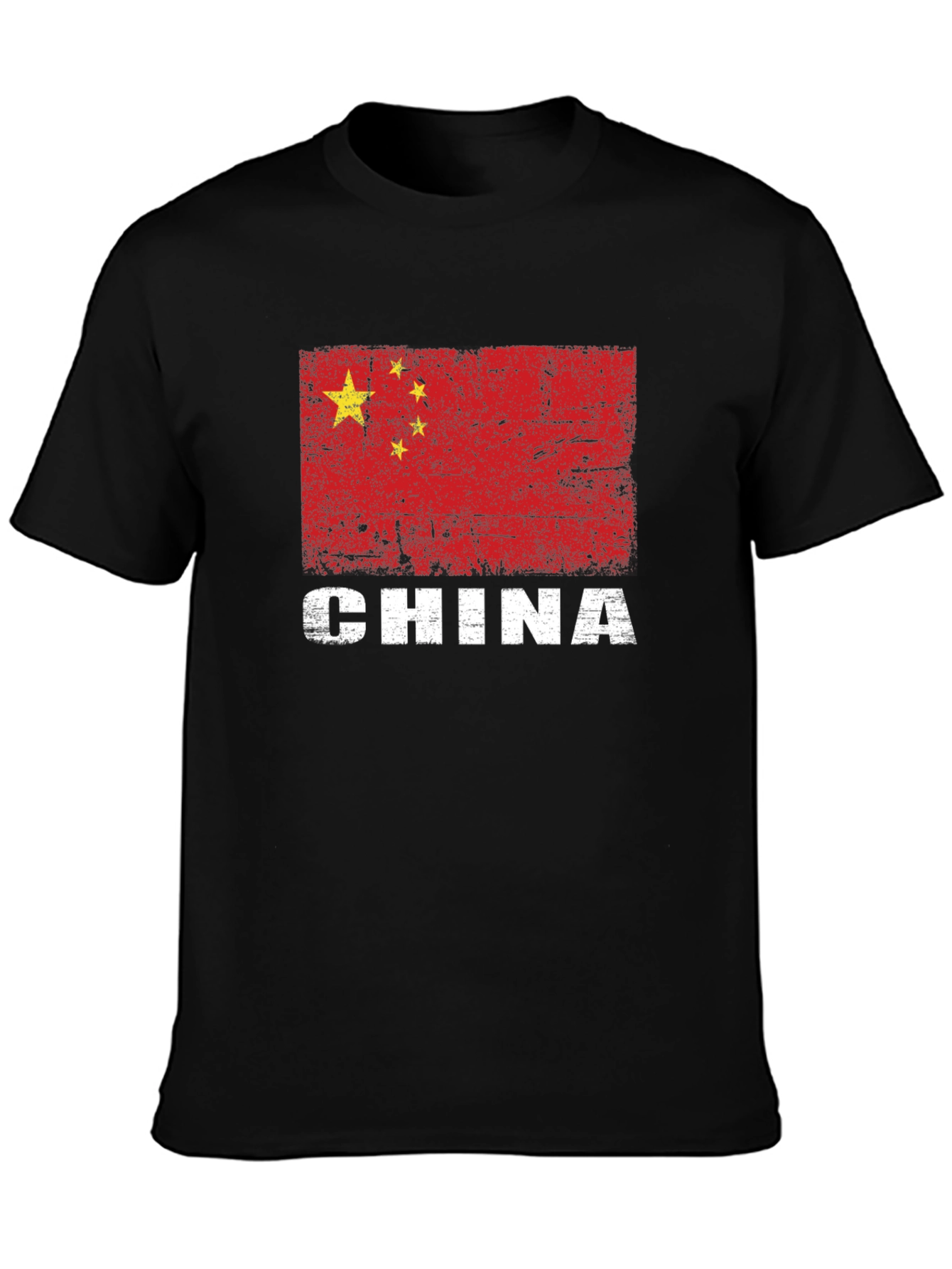 China Flag T-Shirt - Distressed Graphic Tee