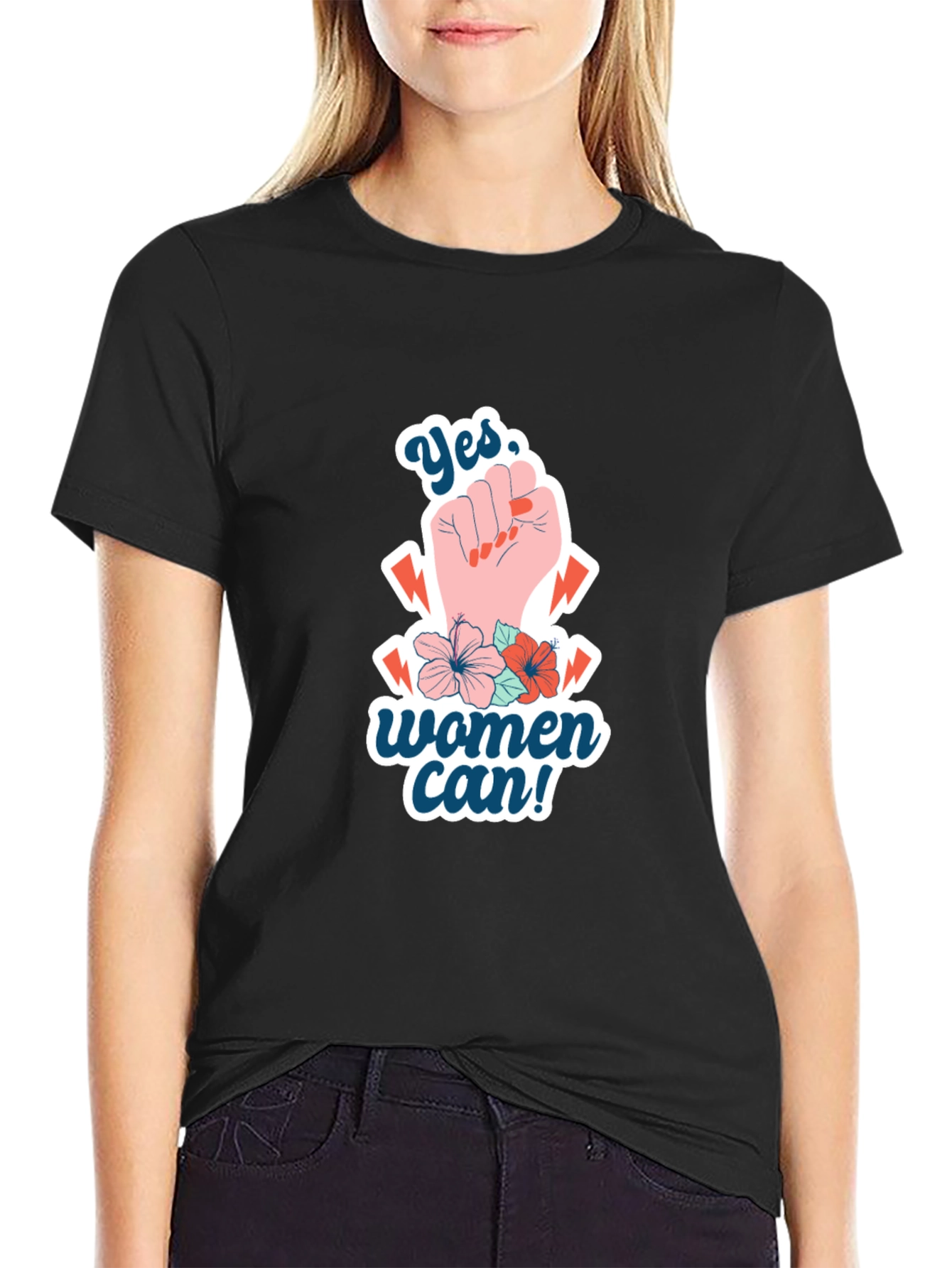 Empowered Womens T-Shirt - Yes Women Can!