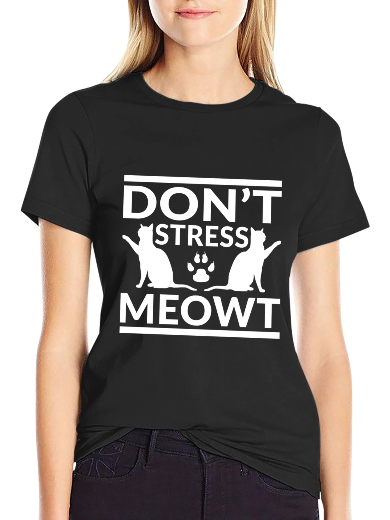 Dont Stress Meowt T-Shirt - Funny Cat Lover Tee