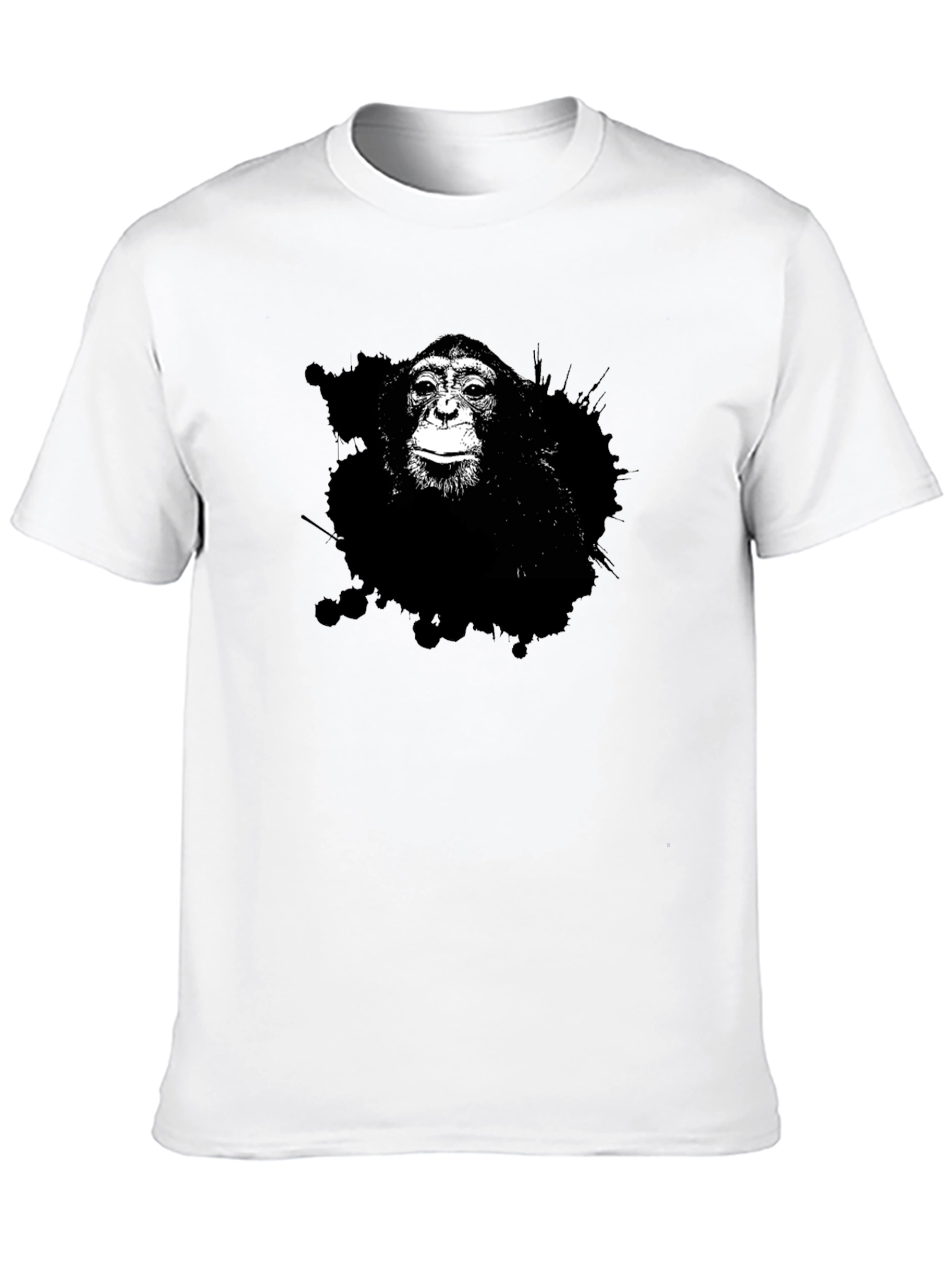 Monkey Graphic Tee - Black Cotton T-Shirt