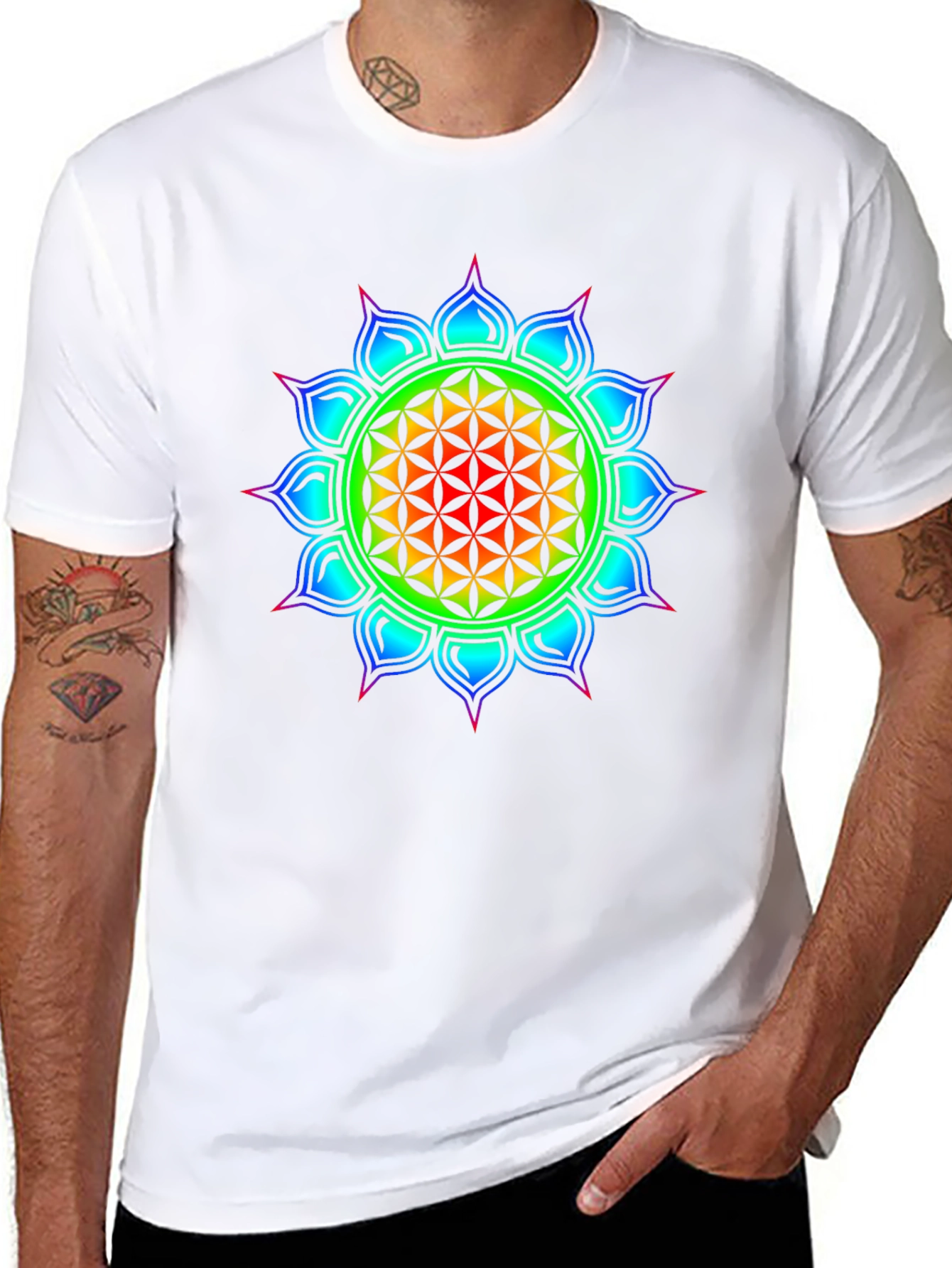 Flower of Life Mandala Graphic Tee