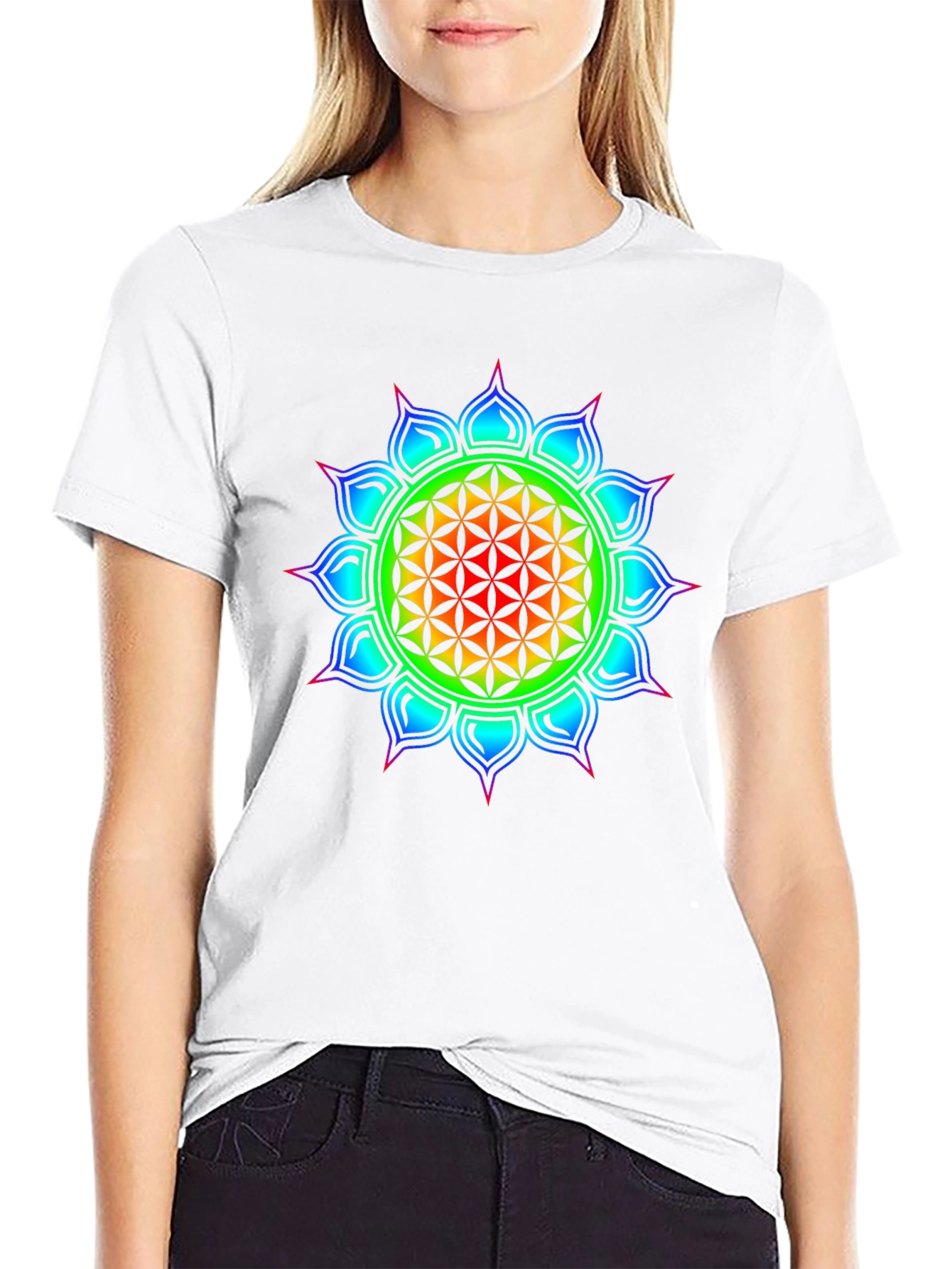Flower of Life Mandala Graphic Tee