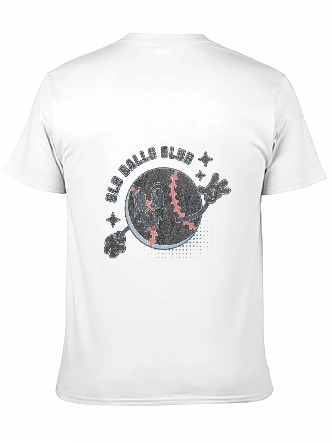 Old Balls Club Cartoon Baseball T-Shirt