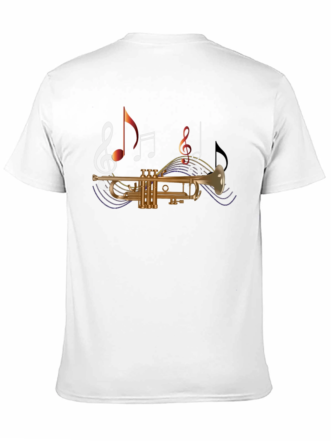 Musical Trumpet Graphic Tee - Black