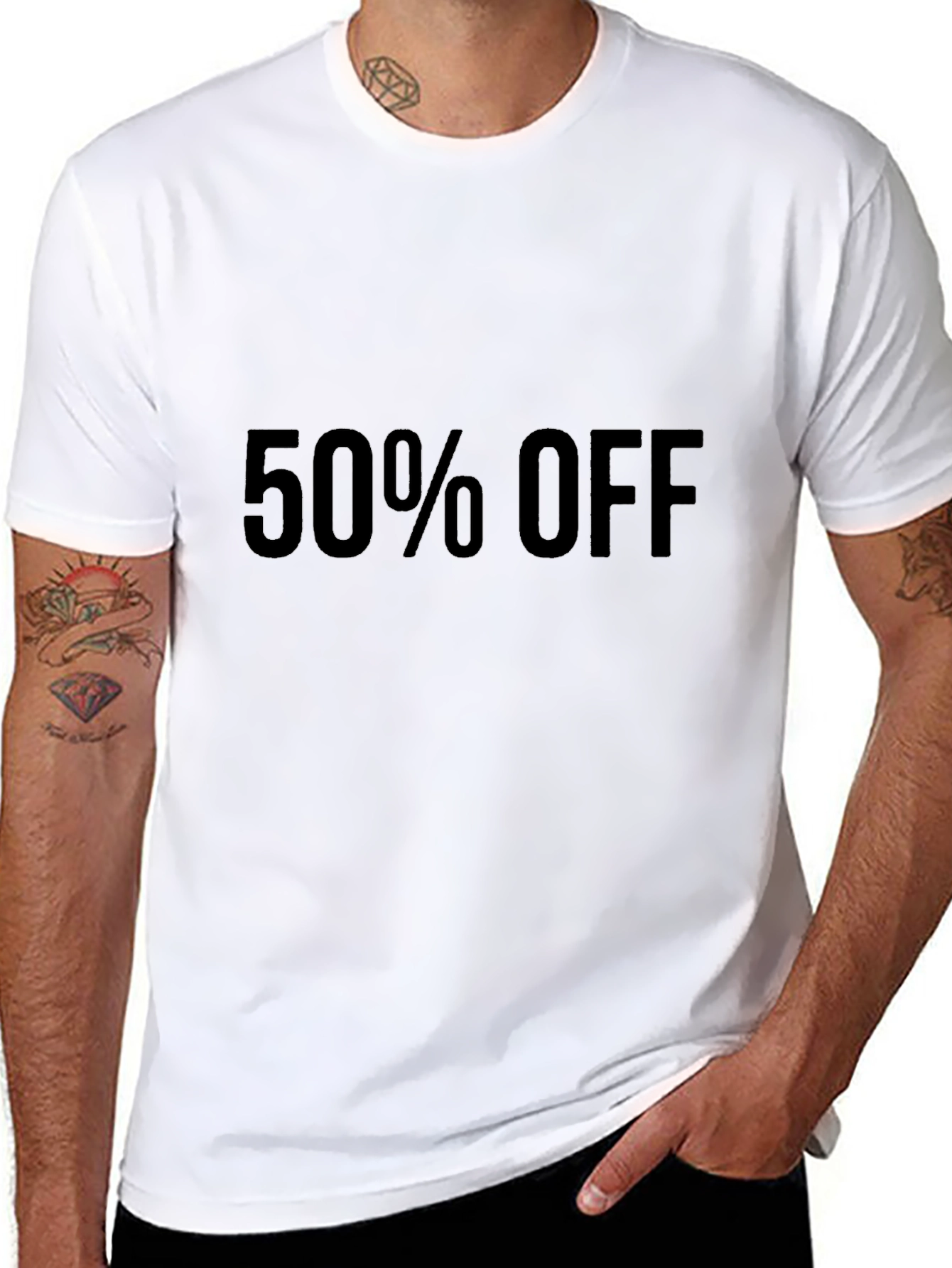 50% Off Black T-Shirt