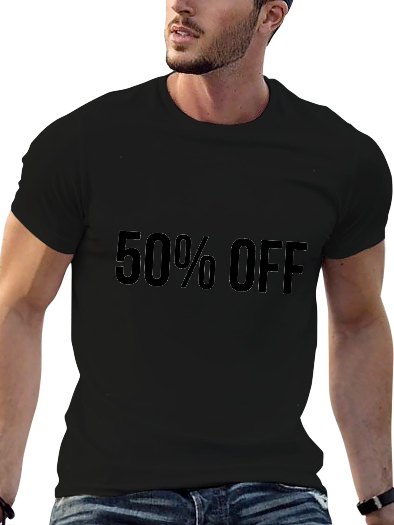 50% Off Black T-Shirt