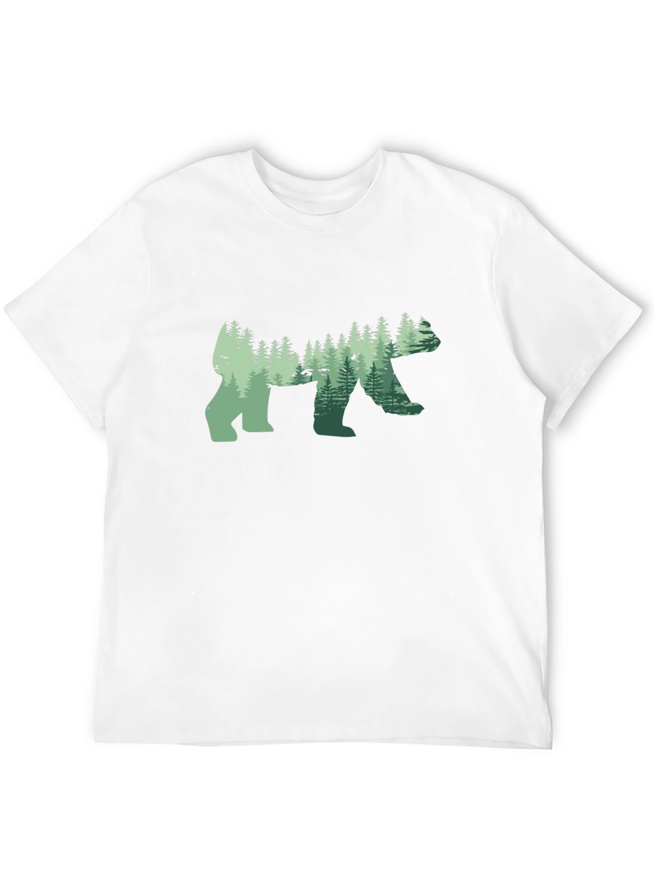 Nature Forest Silhouette Bear Graphic Tee