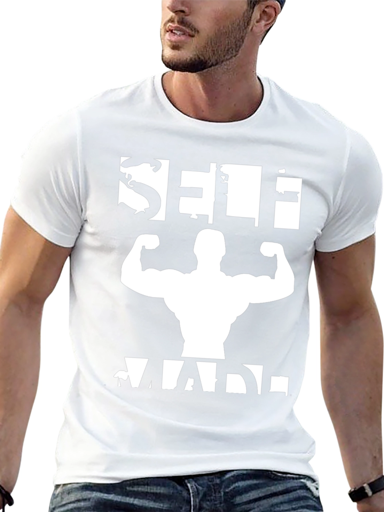 Self Made Bodybuilding T-Shirt - Motivational Gym Tee