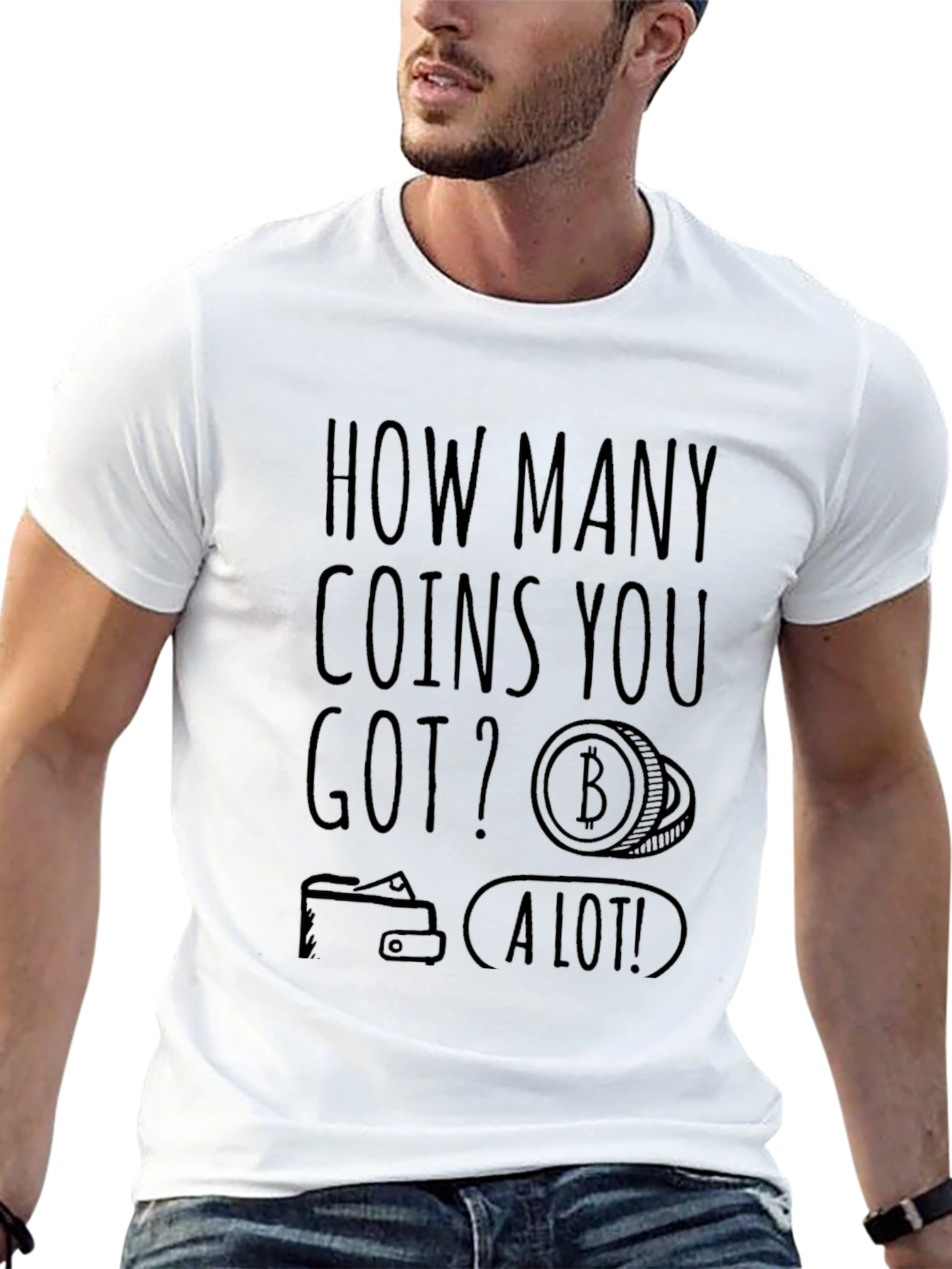Bitcoin Enthusiast Black T-Shirt - How Many Coins?