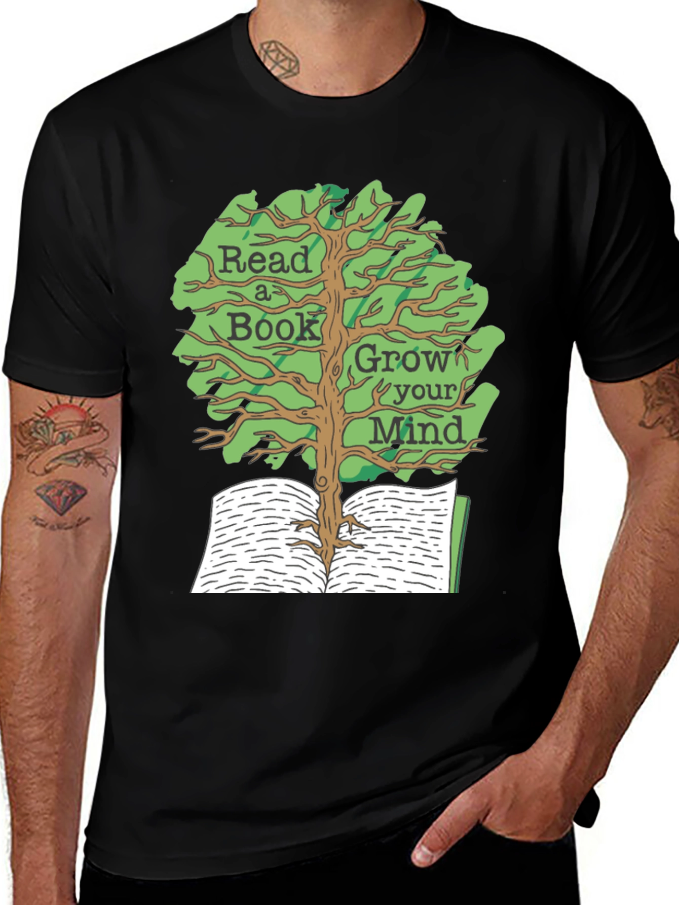 Read A Book Grow Your Mind Graphic Tee