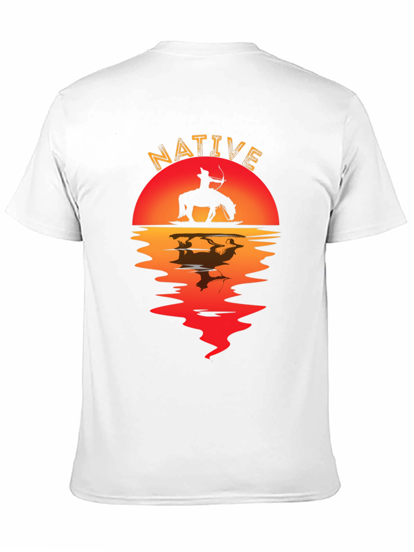 Native Sunset Graphic Tee - Black Cotton Blend