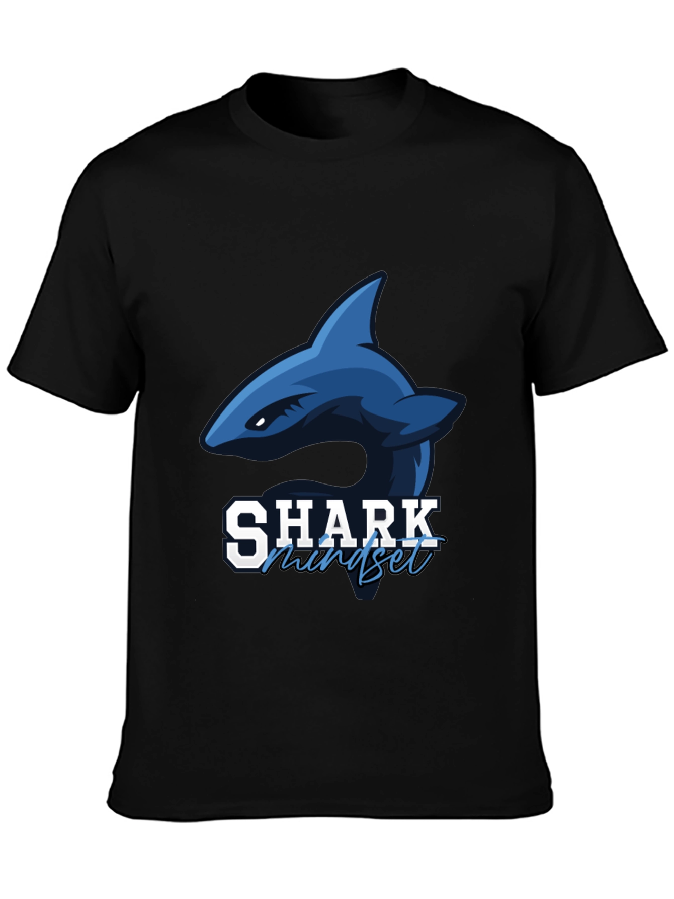 Shark Mindset Graphic T-Shirt - Black