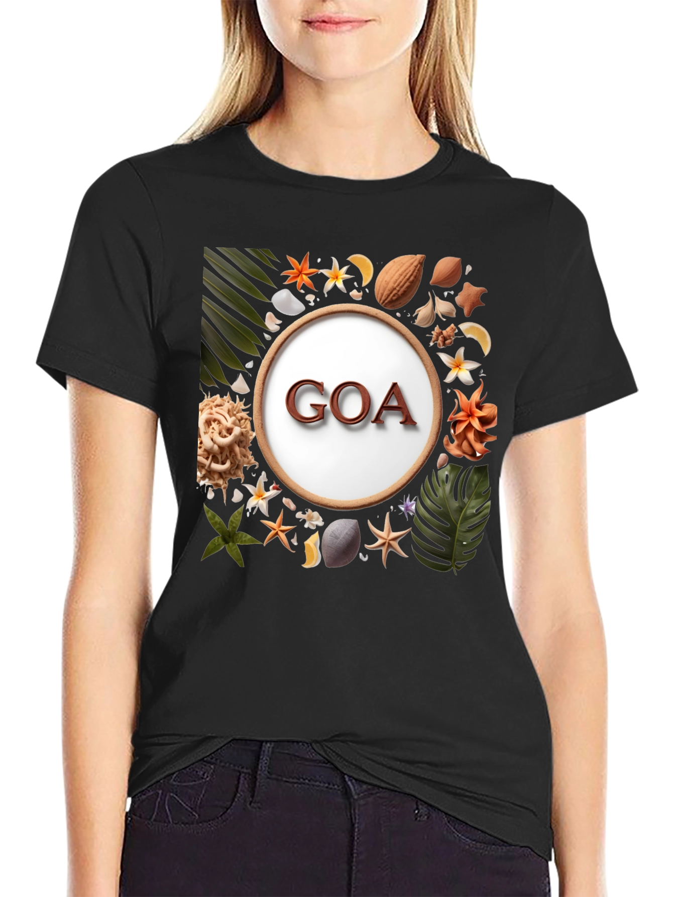 Goa Souvenir Graphic Tee - Tropical Beach Style Shirt
