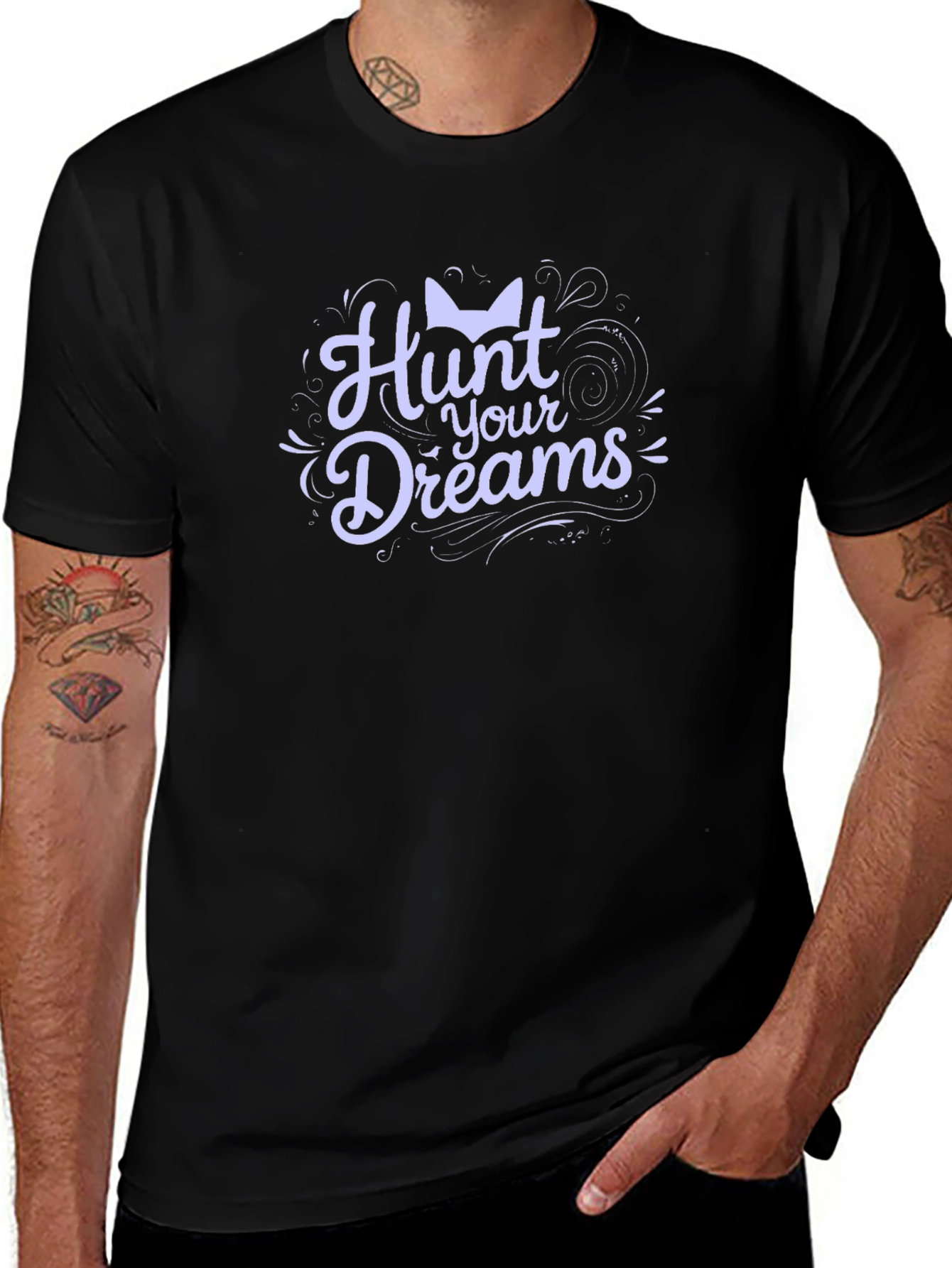 Hunt Your Dreams Graphic Tee - Black T-Shirt