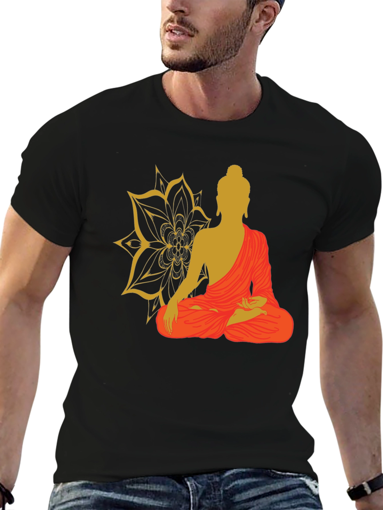 Buddha Graphic Tee - Mens Black T-Shirt