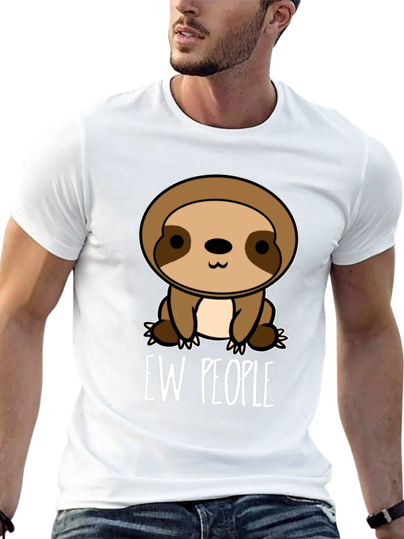 Ew People Sloth Graphic T-Shirt
