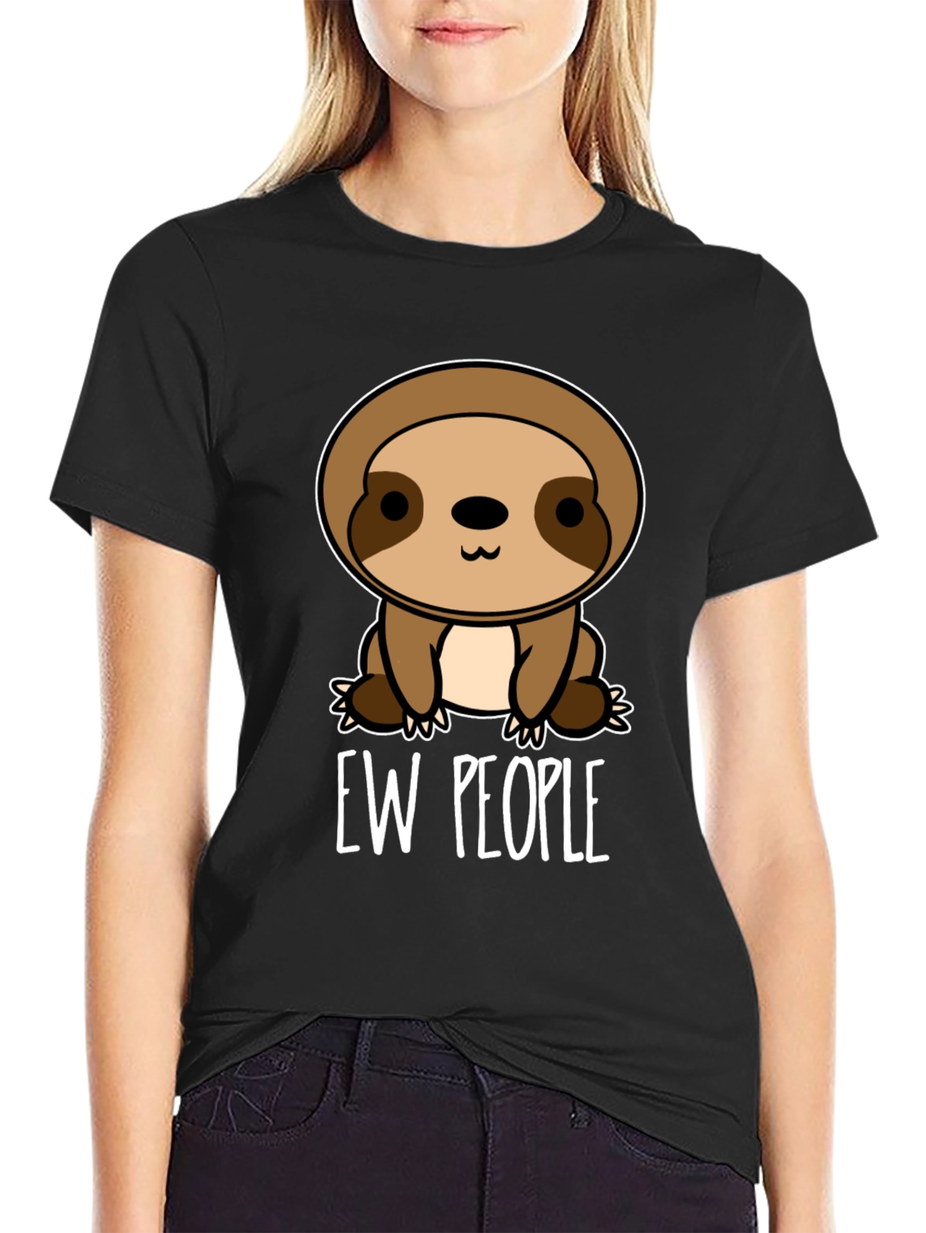 Ew People Sloth Graphic T-Shirt