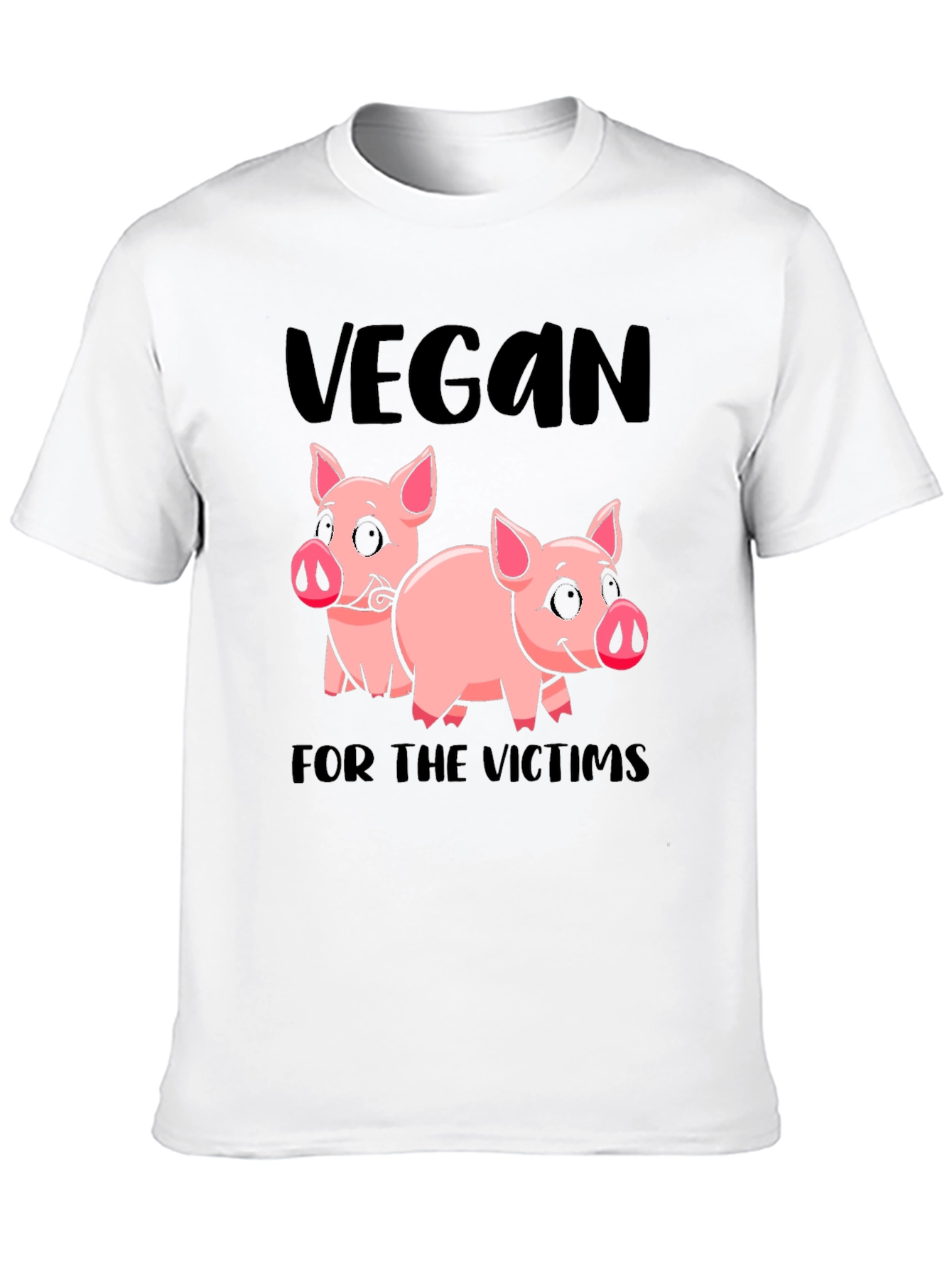 Vegan for the Victims Pig Graphic T-Shirt
