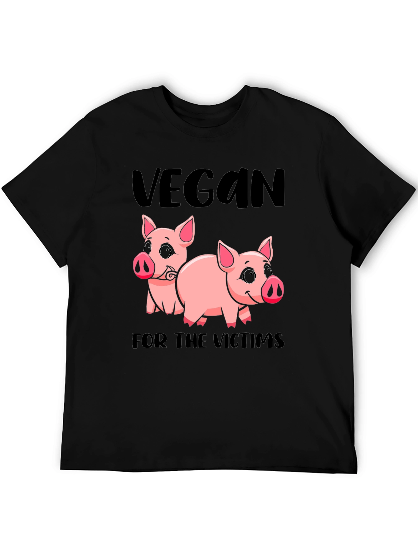 Vegan for the Victims Pig Graphic T-Shirt