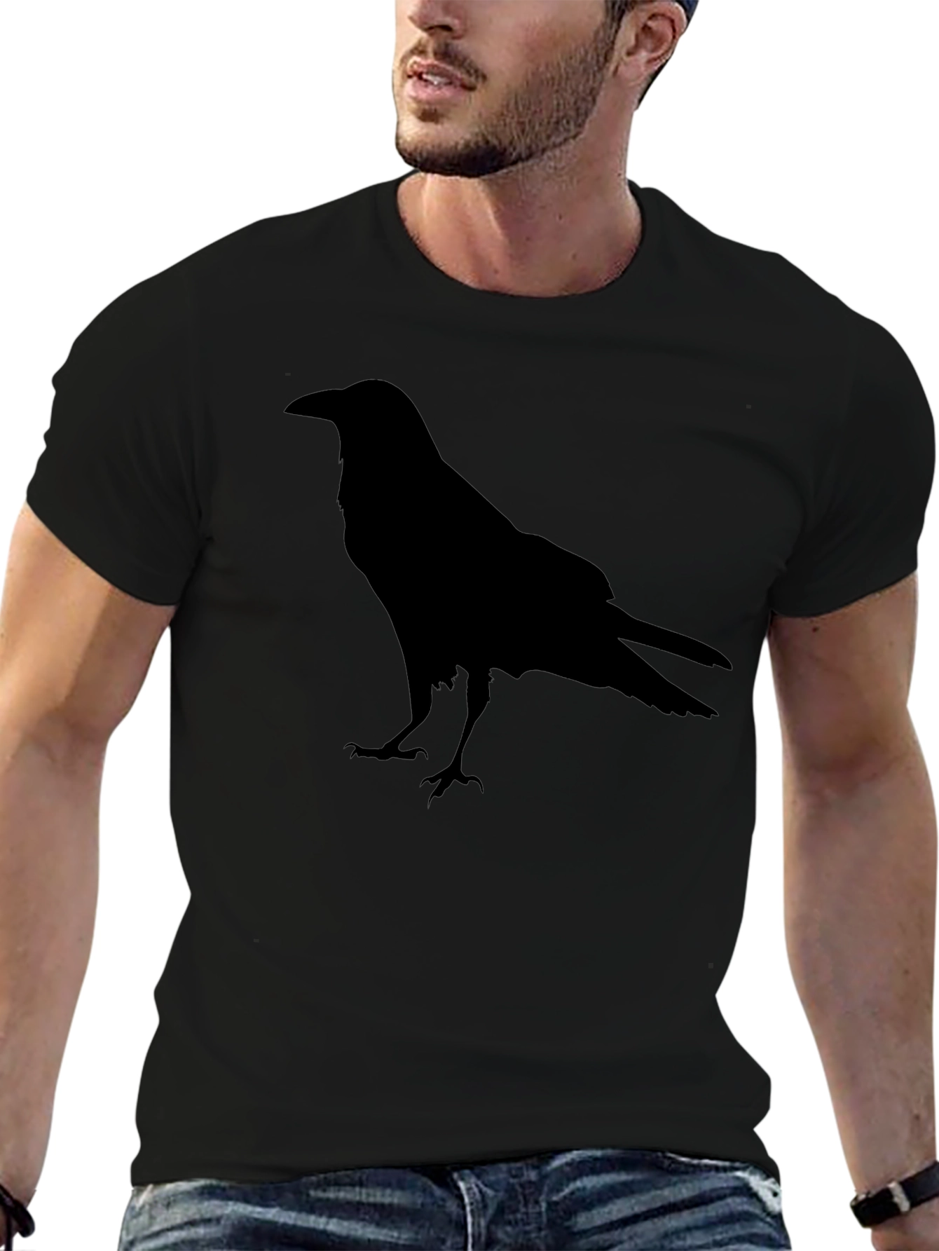 Raven Graphic Tee - Mens Black Crow T-Shirt