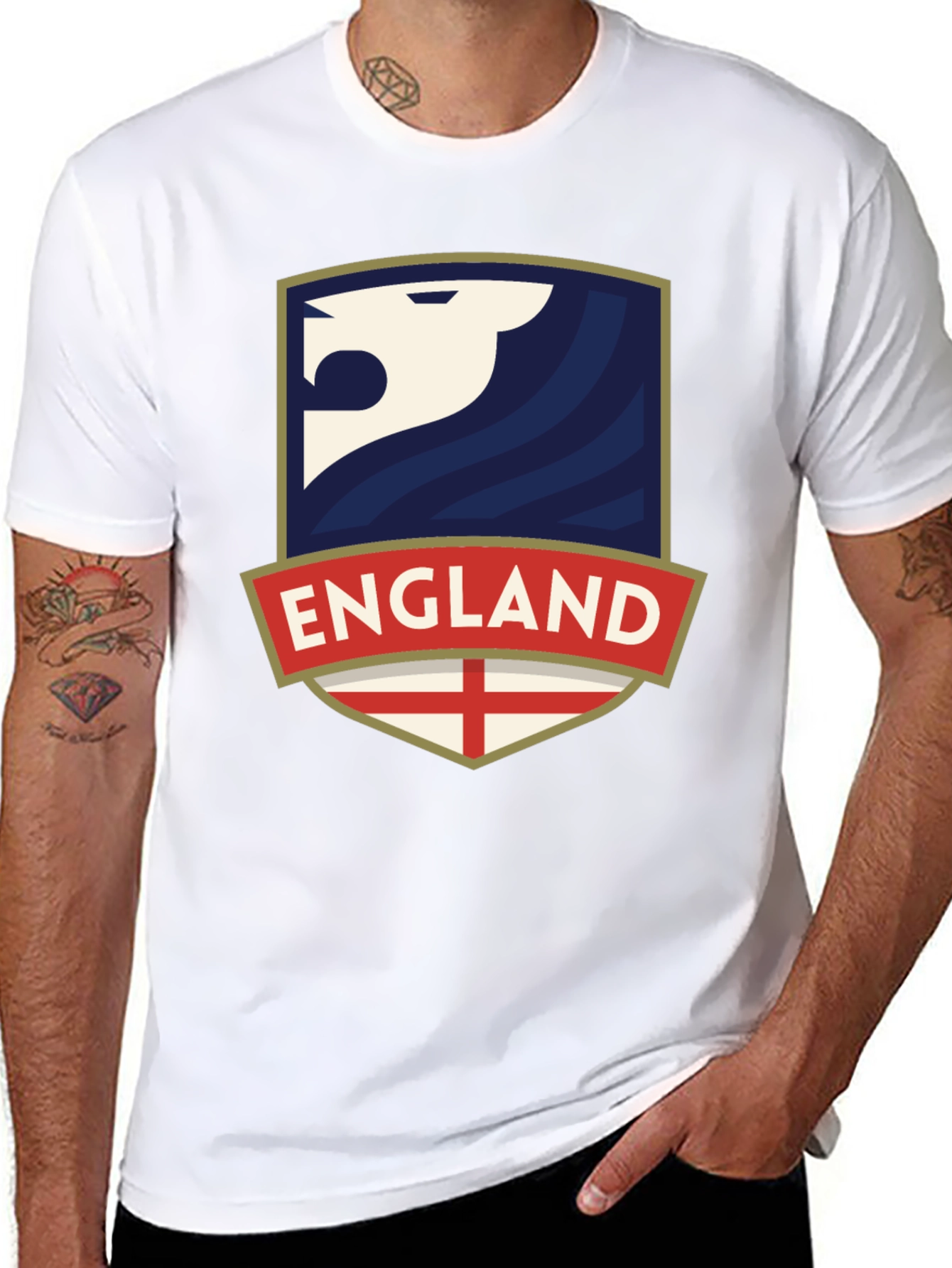 England Lion Crest Graphic T-Shirt