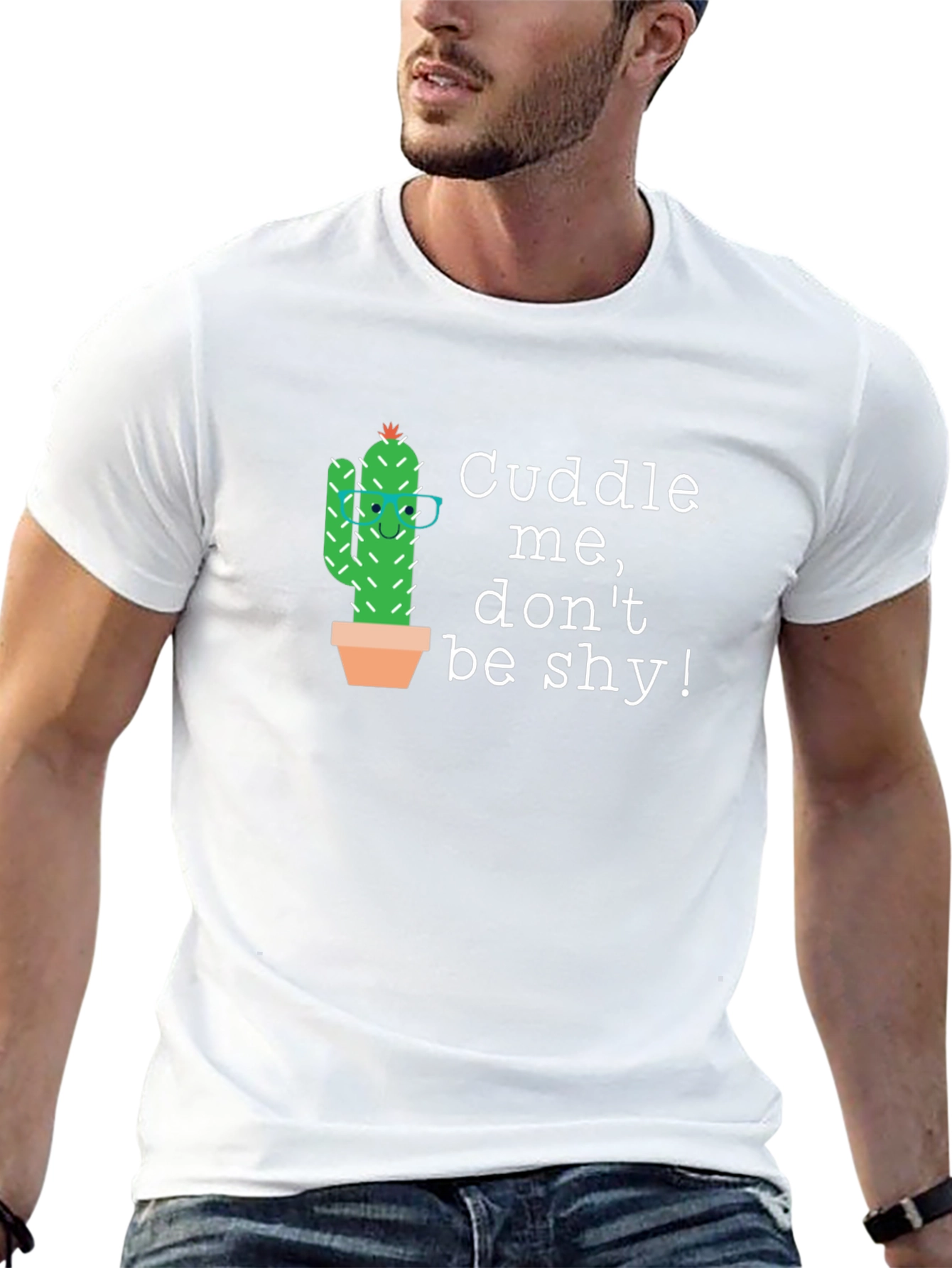 Cuddle Cactus Graphic T-Shirt - Dont Be Shy!