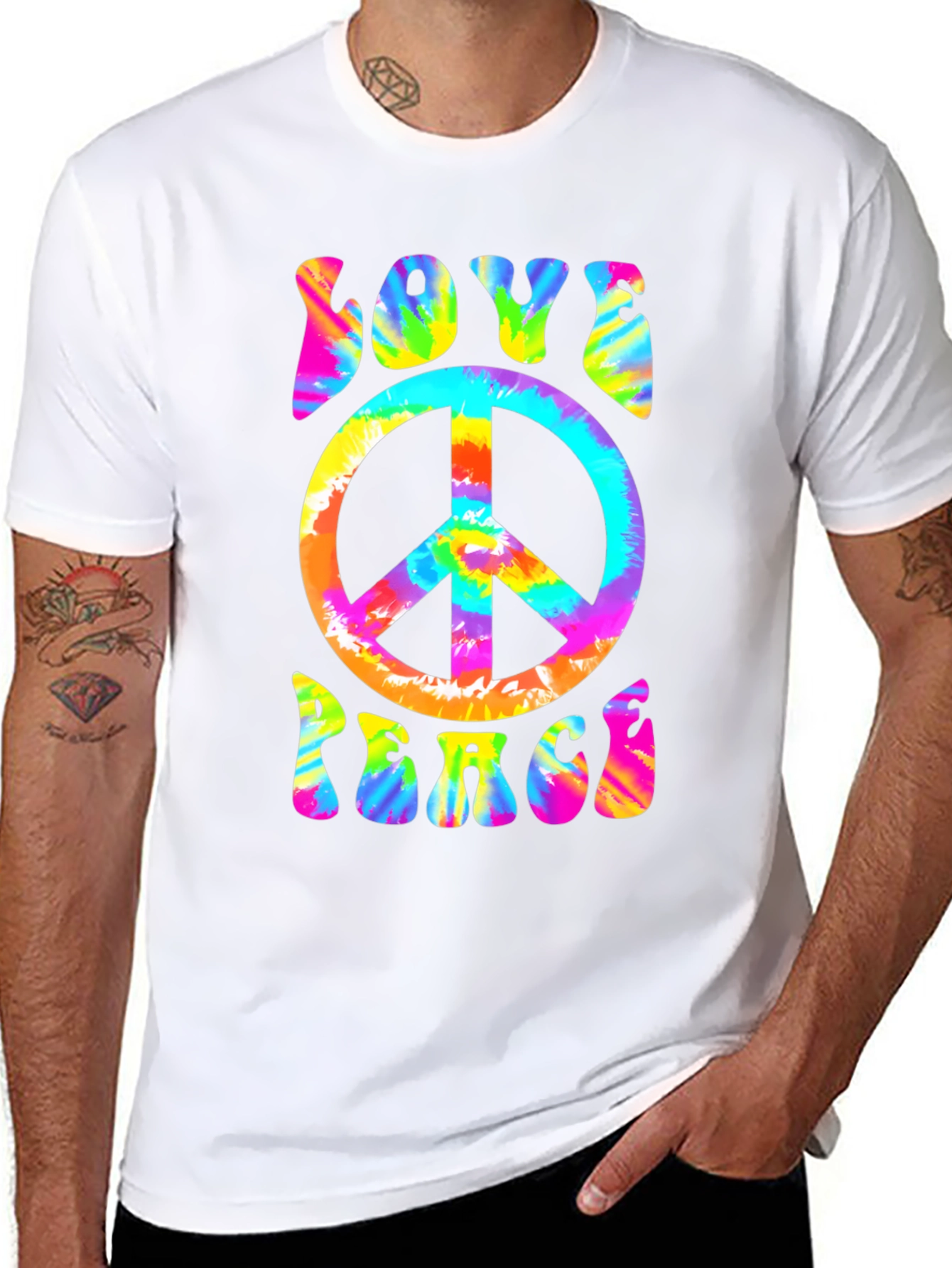 Love & Peace Tie-Dye T-Shirt