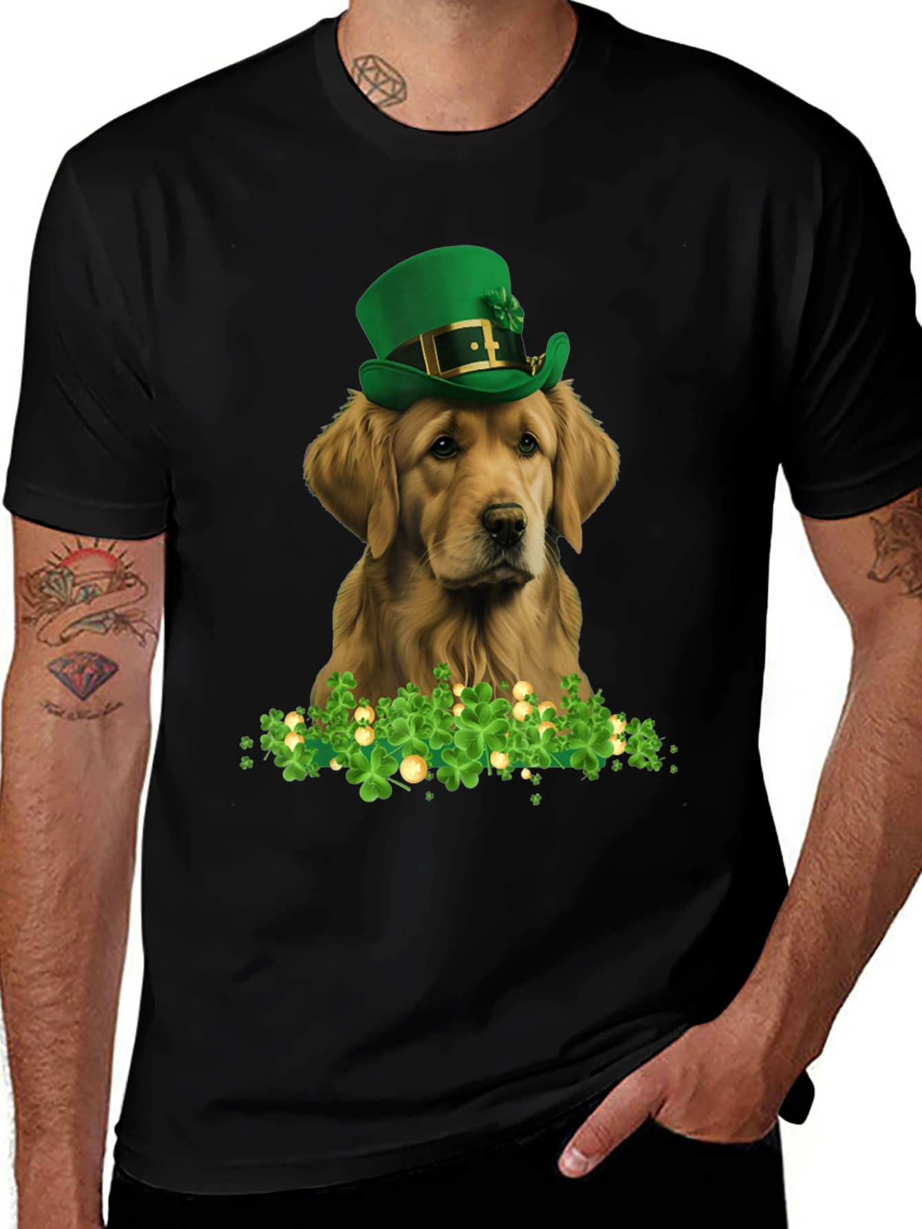 St. Patricks Day Golden Retriever T-Shirt