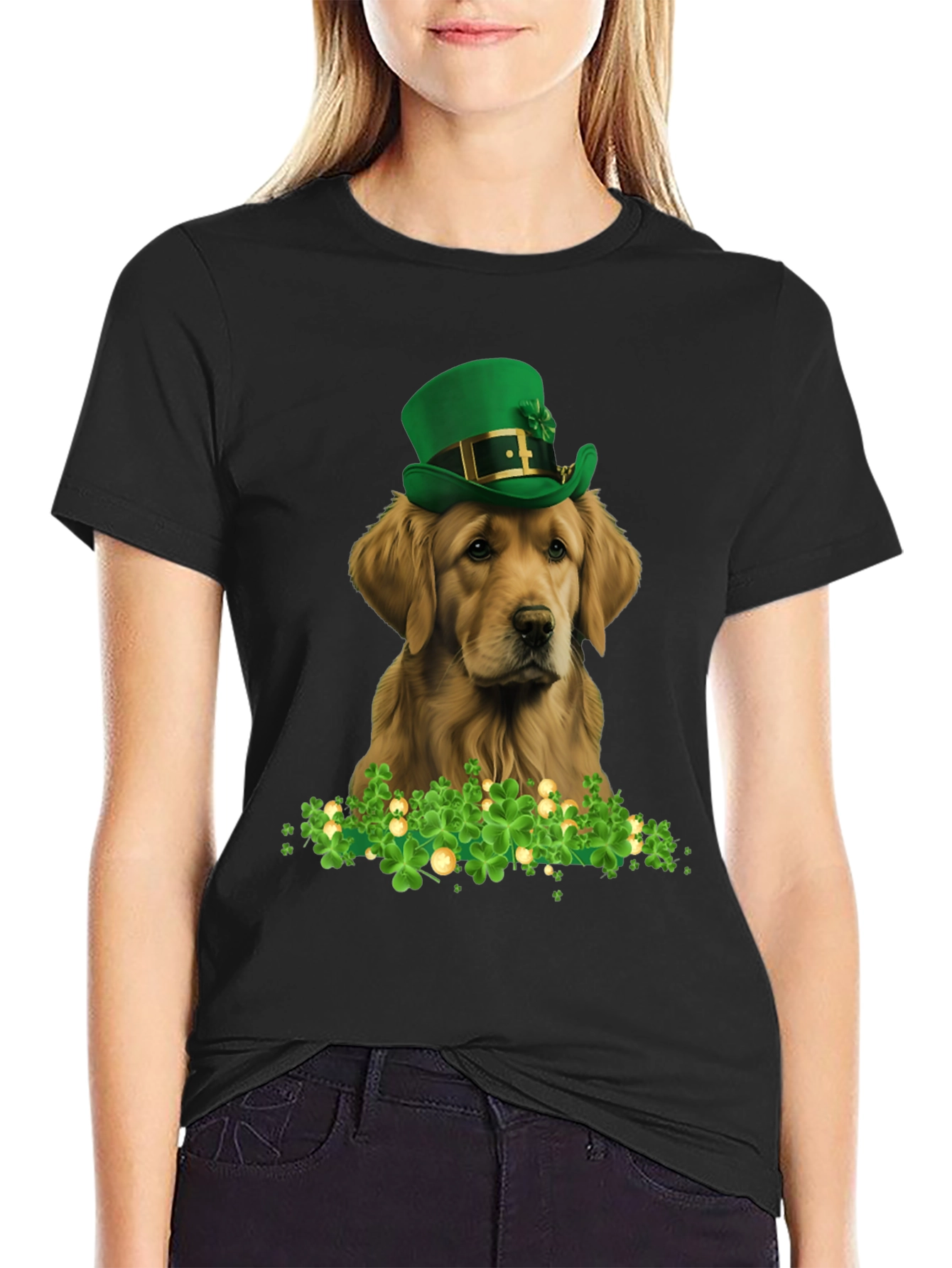 St. Patricks Day Golden Retriever T-Shirt