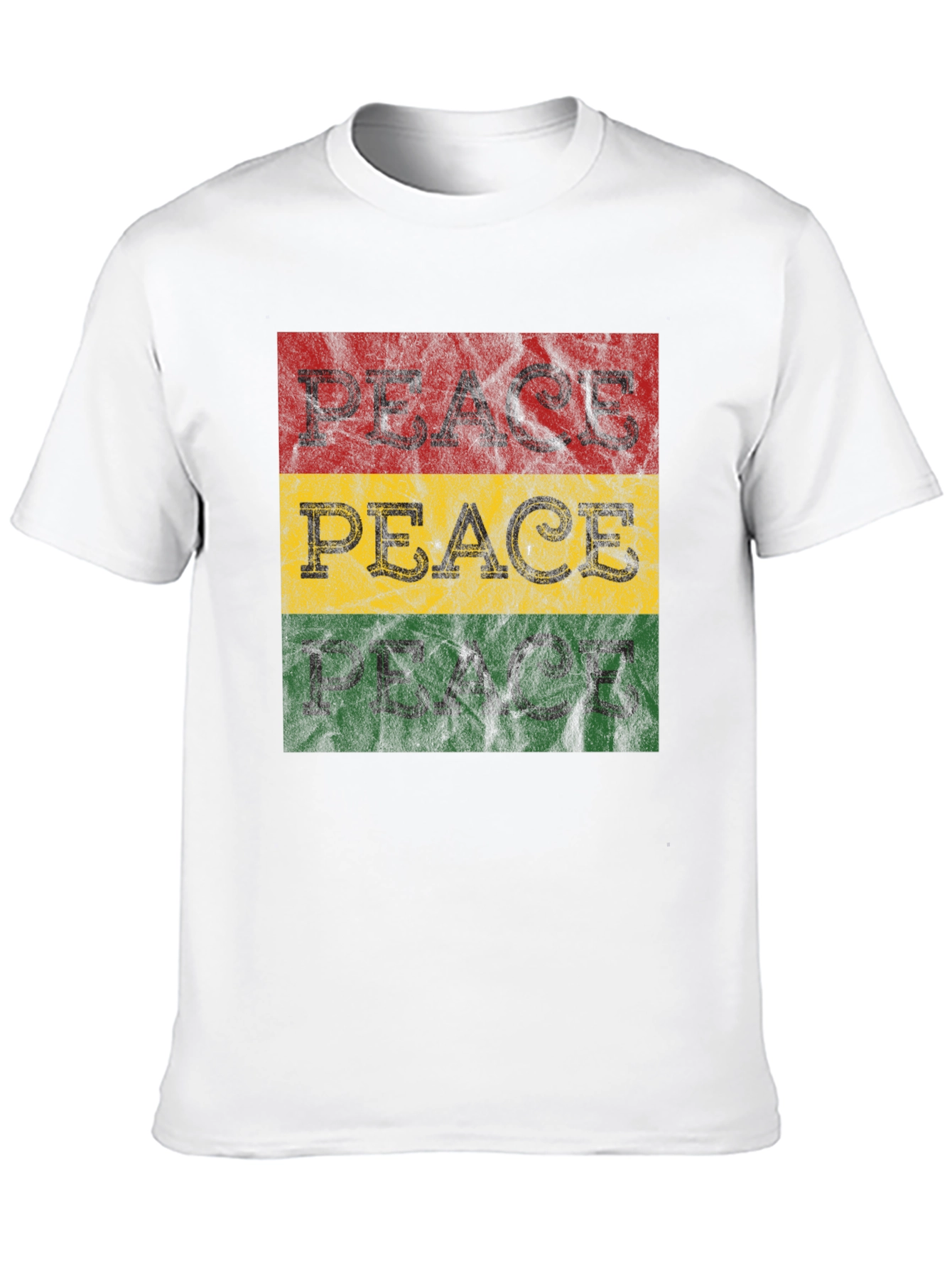 Rasta Peace T-Shirt - Red Yellow Green Graphic Tee
