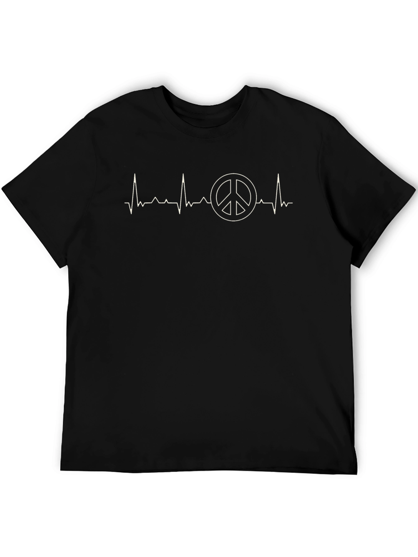 Peace Sign Heartbeat T-Shirt - Hippie Style