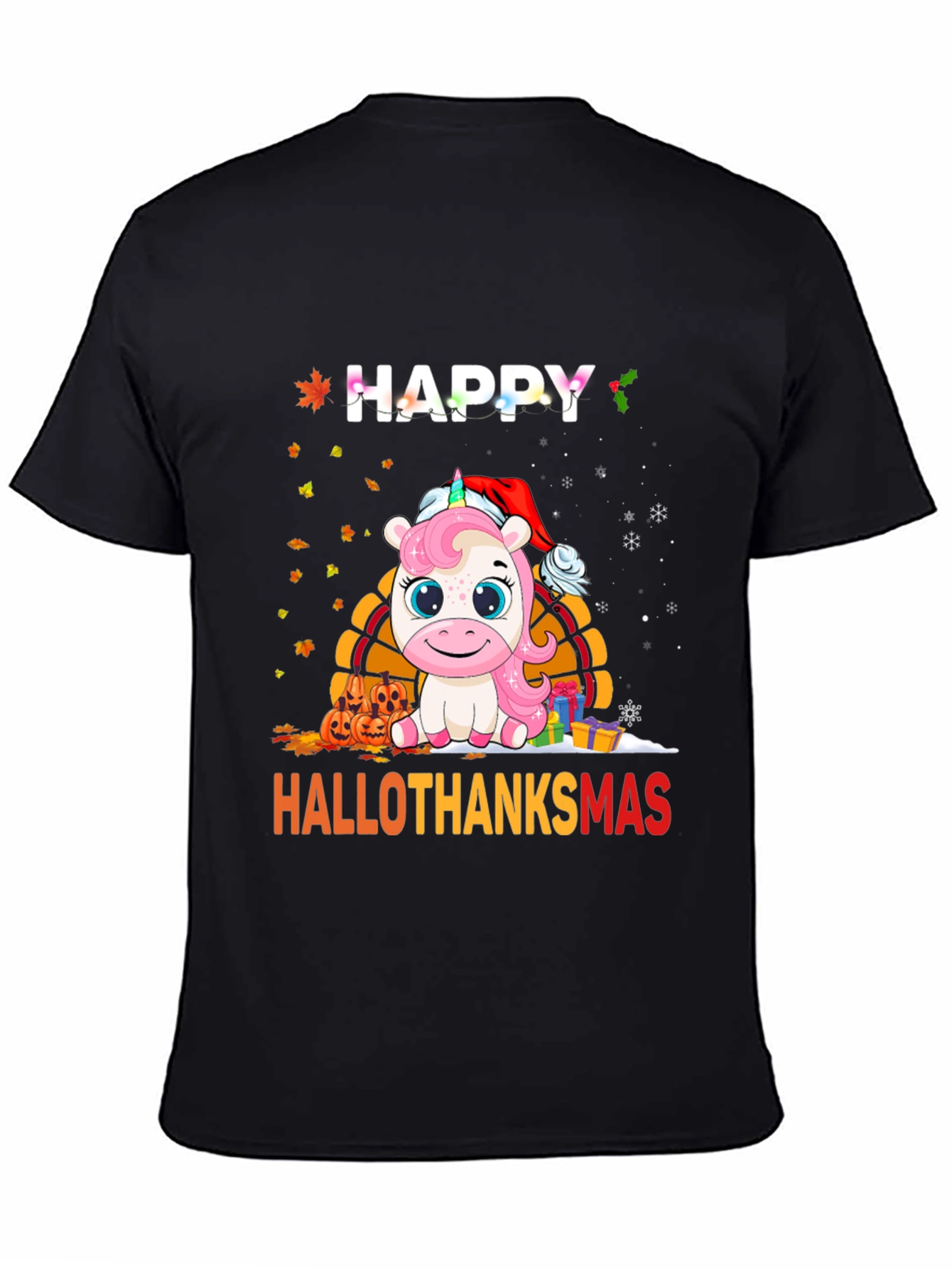 Happy Hallothanksmas Unicorn T-Shirt