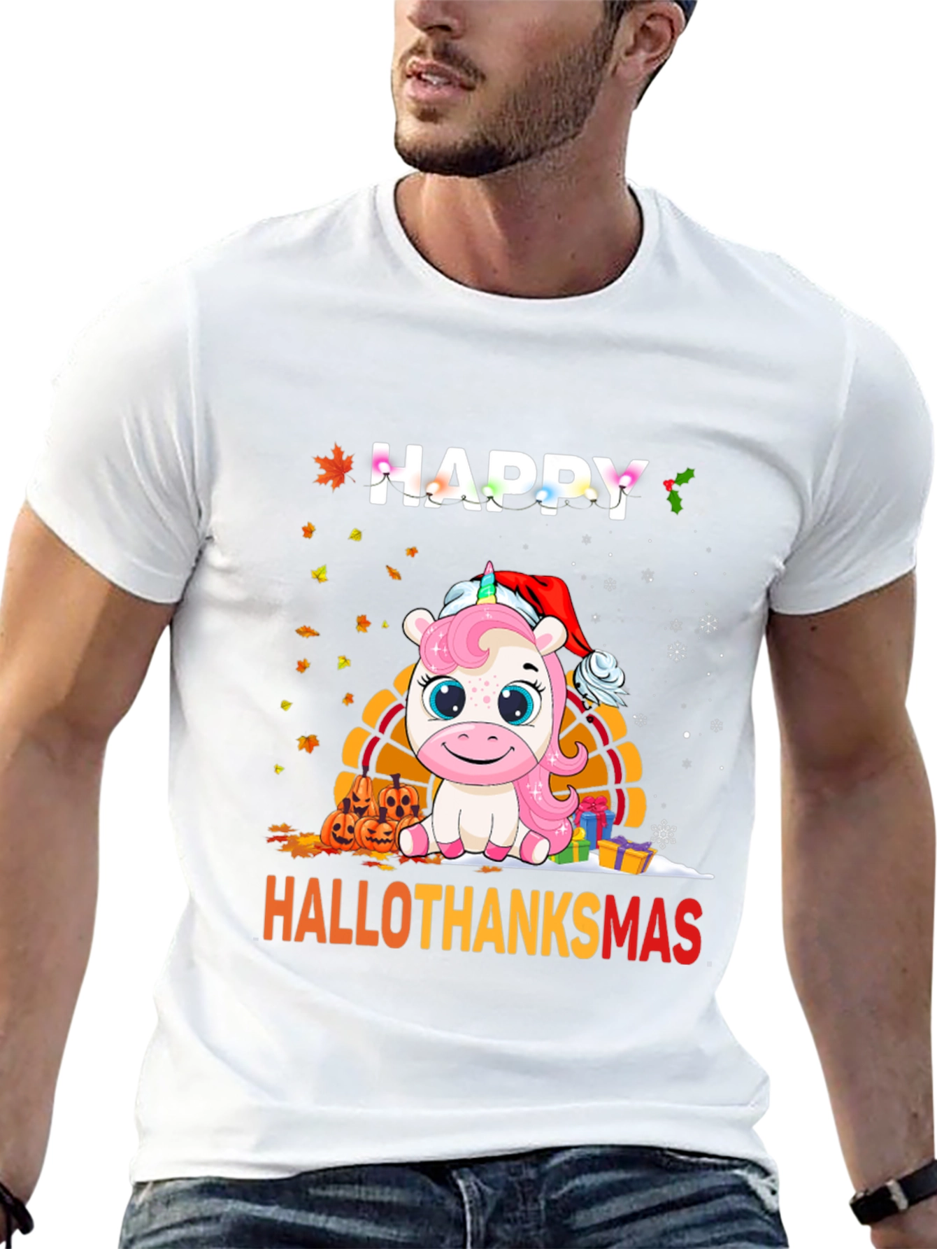 Happy Hallothanksmas Unicorn T-Shirt
