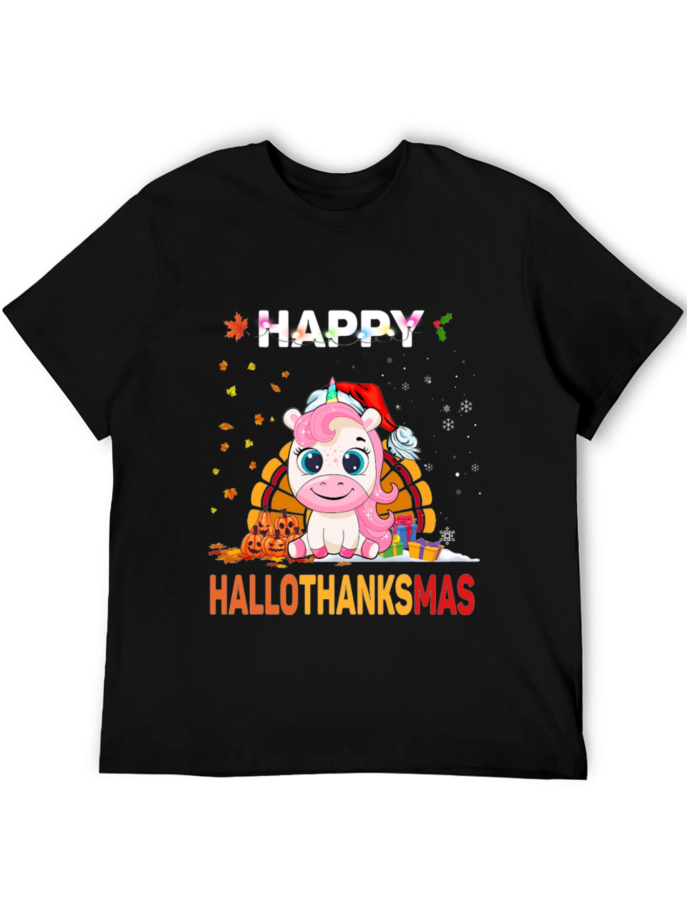 Happy Hallothanksmas Unicorn T-Shirt