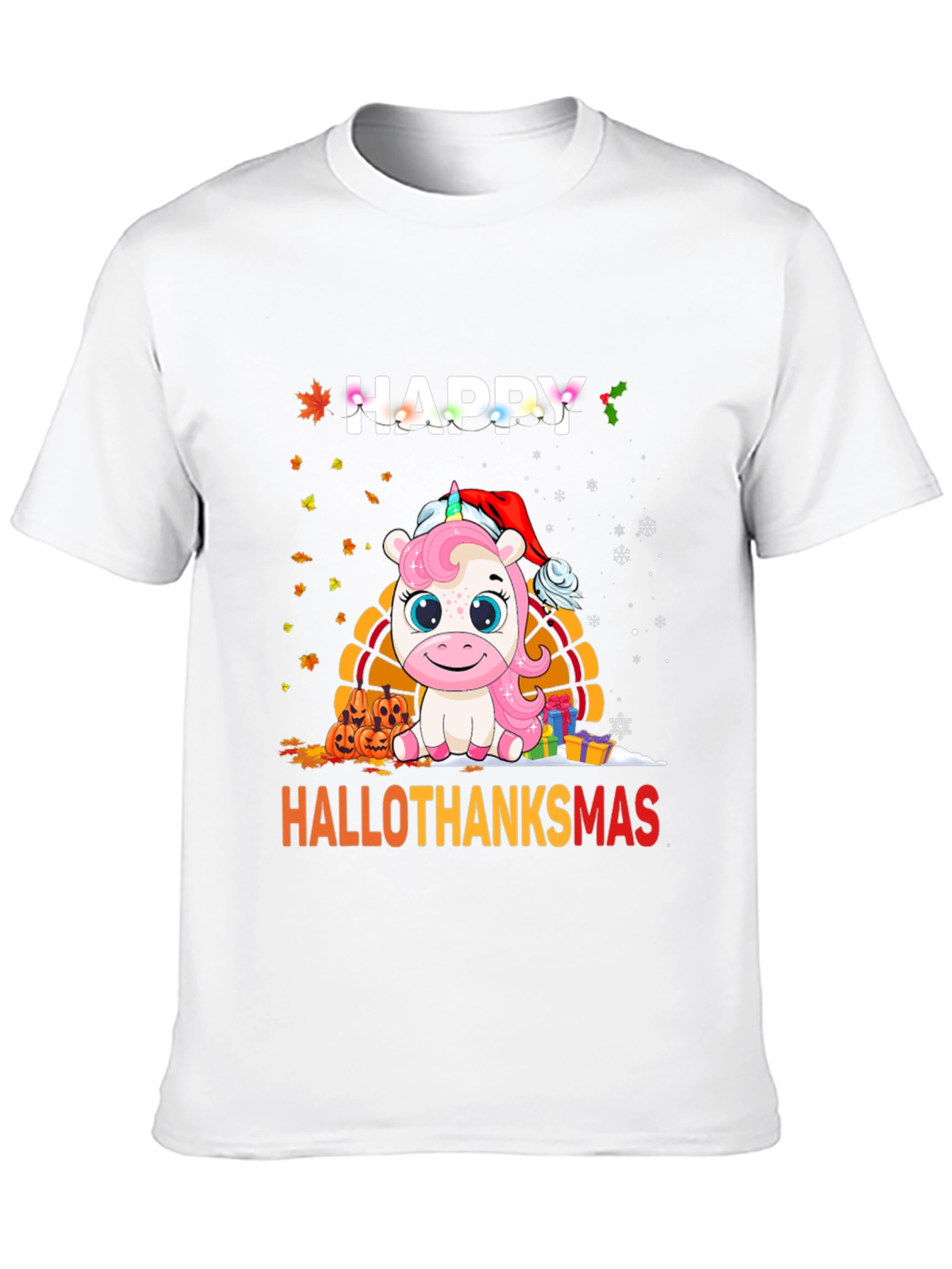 Happy Hallothanksmas Unicorn T-Shirt