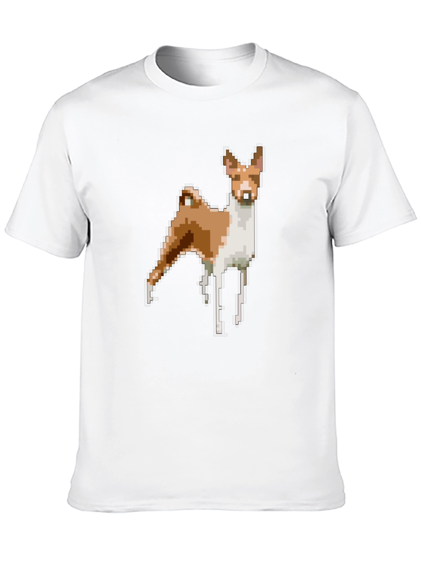 Pixel Dog Graphic Tee - Black Cotton Blend