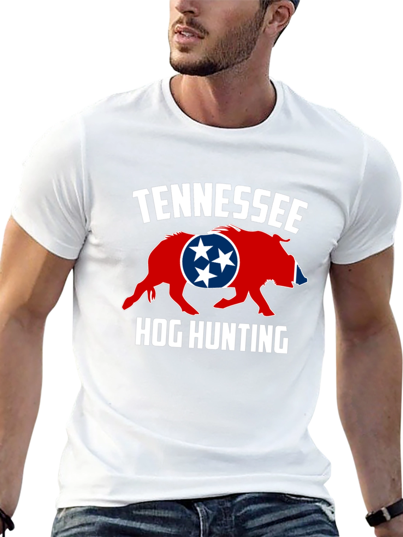 Tennessee Hog Hunting T-Shirt - Mens Black Tee