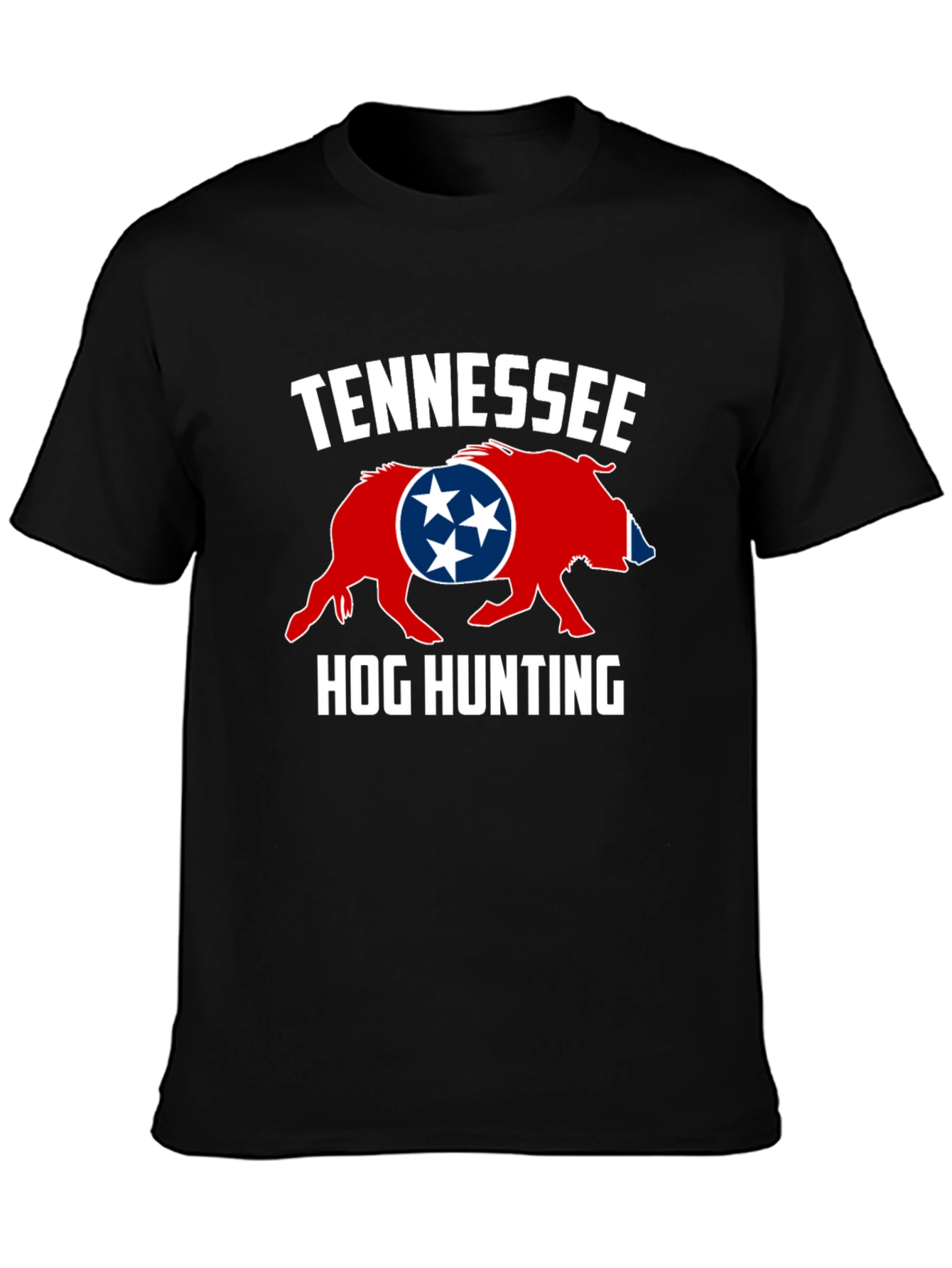 Tennessee Hog Hunting T-Shirt - Mens Black Tee