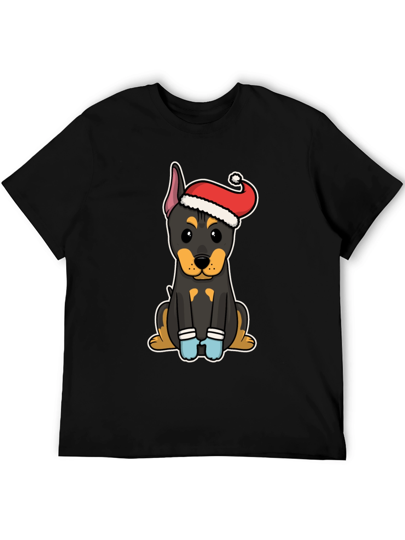 Festive Dog T-Shirt: Santa Hat Puppy Tee