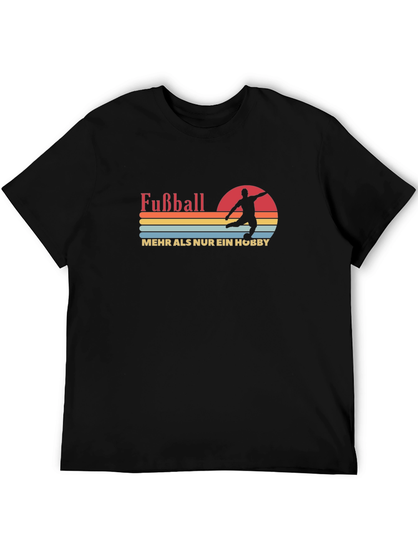 Fußball Hobby Black Graphic T-Shirt