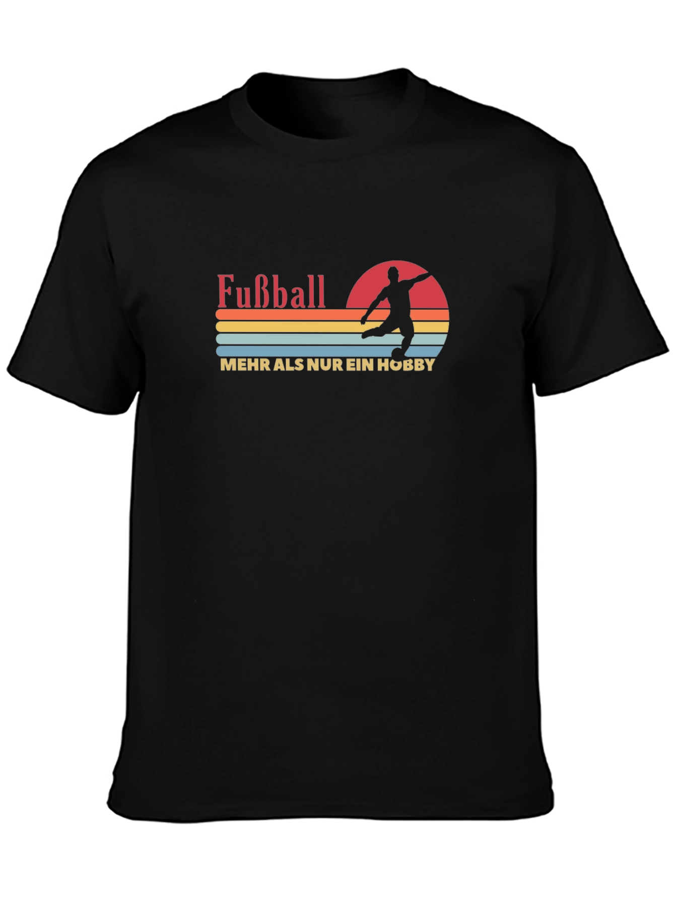 Fußball Hobby Black Graphic T-Shirt