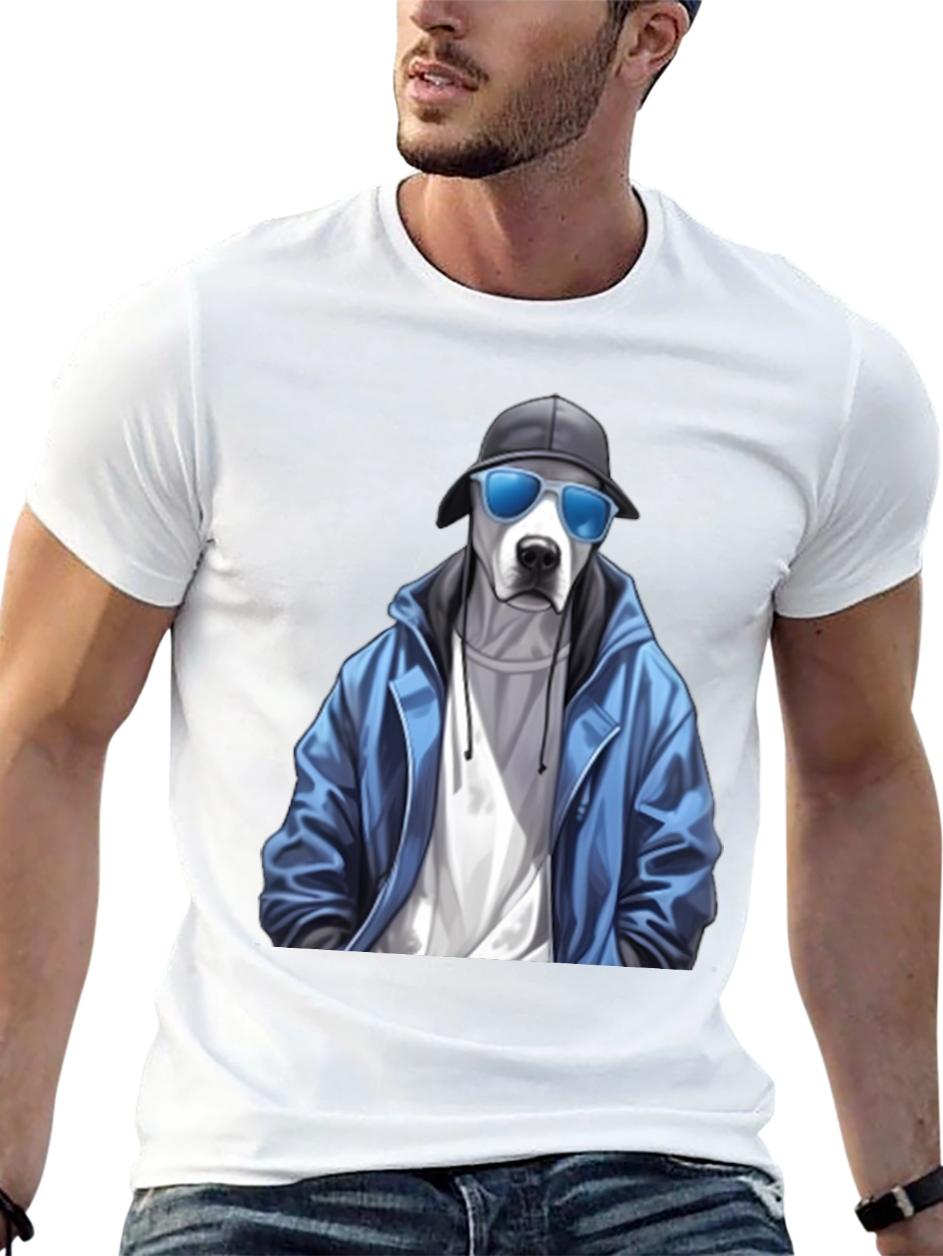 Dog with Style Black T-Shirt