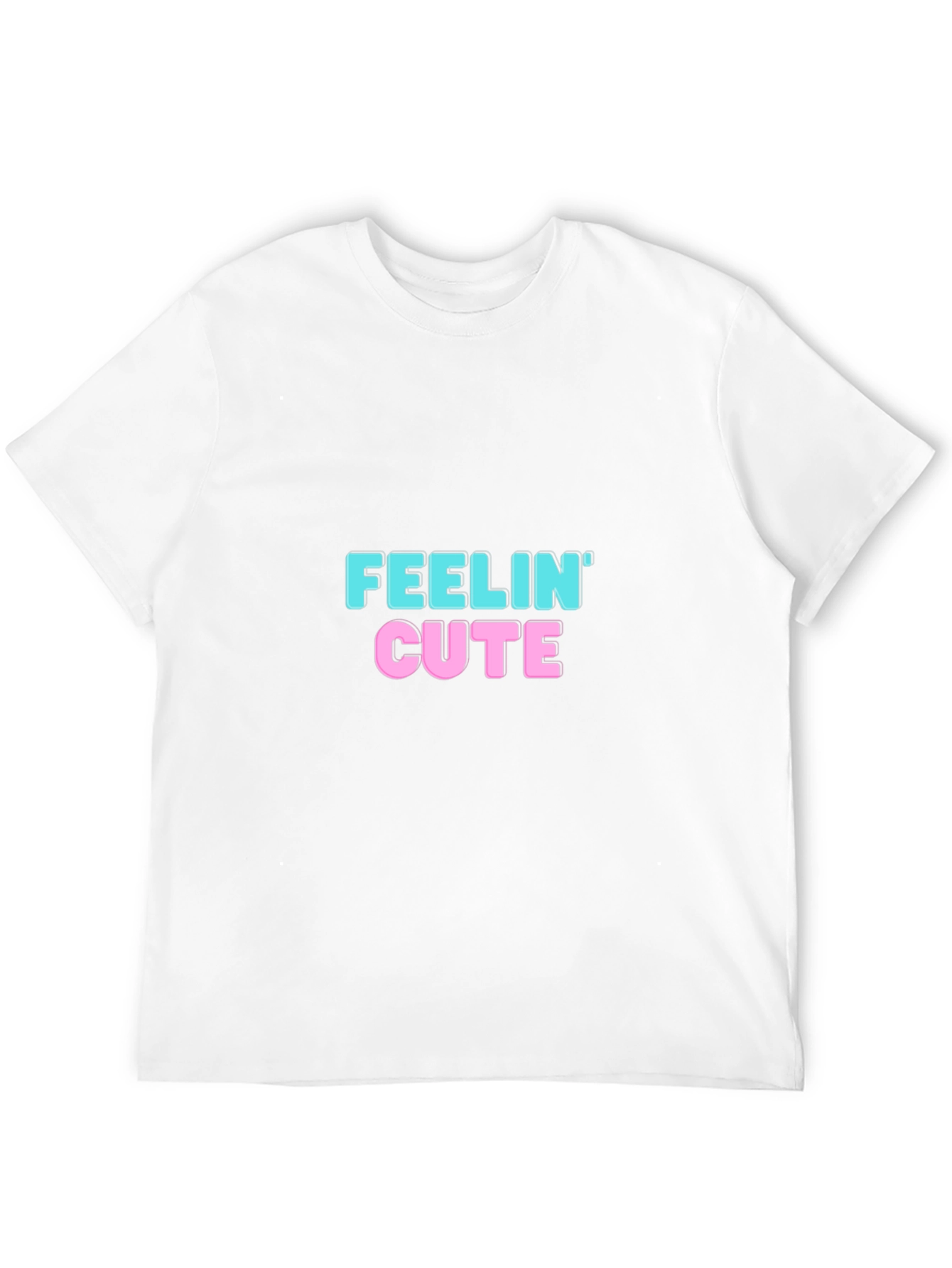 Feelin Cute Graphic Tee - Trendy Black T-Shirt