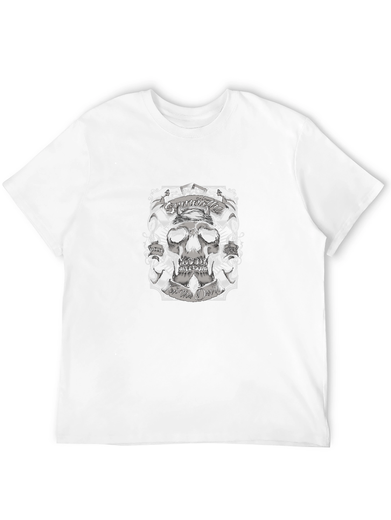 Skull Graphic Print Black T-Shirt