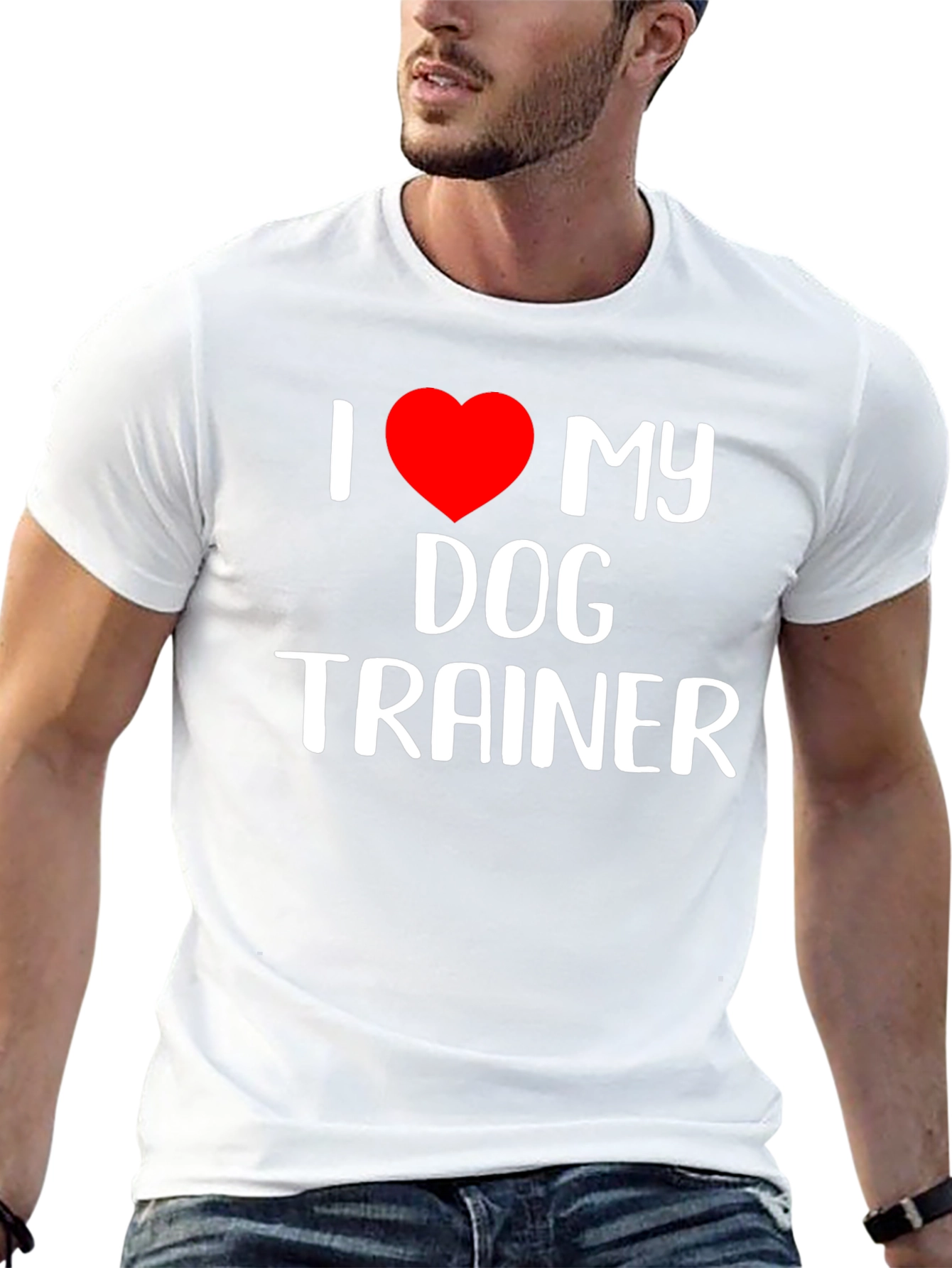 I Love My Dog Trainer Black T-Shirt
